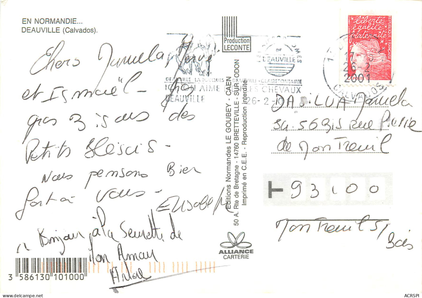 DEAUVILLE 12(scan Recto-verso) MB2389 - Deauville