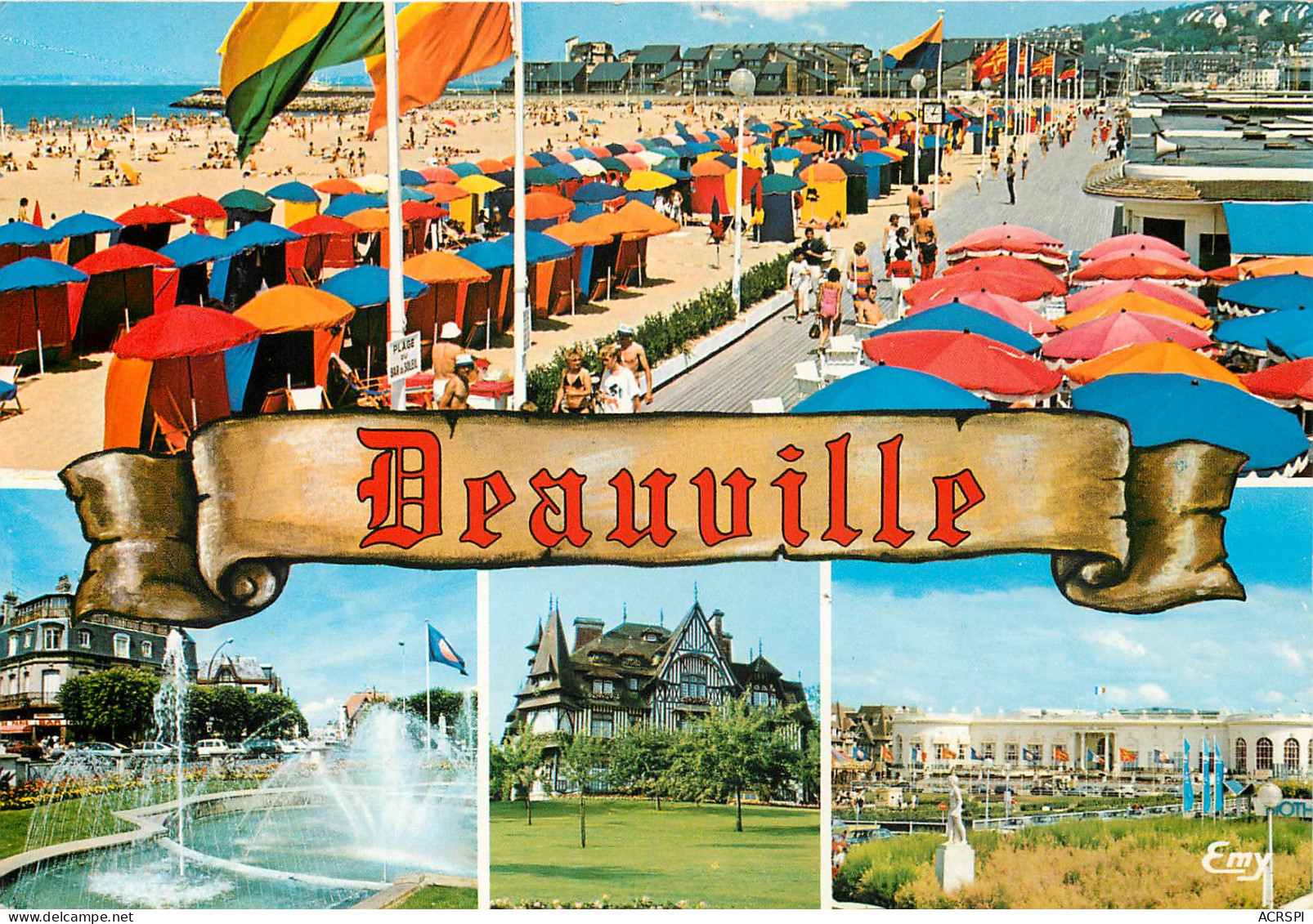 DEAUVILLE Les Planches La Place Morny La Villa Strassburger Le Casino 6(scan Recto-verso) MB2389 - Deauville