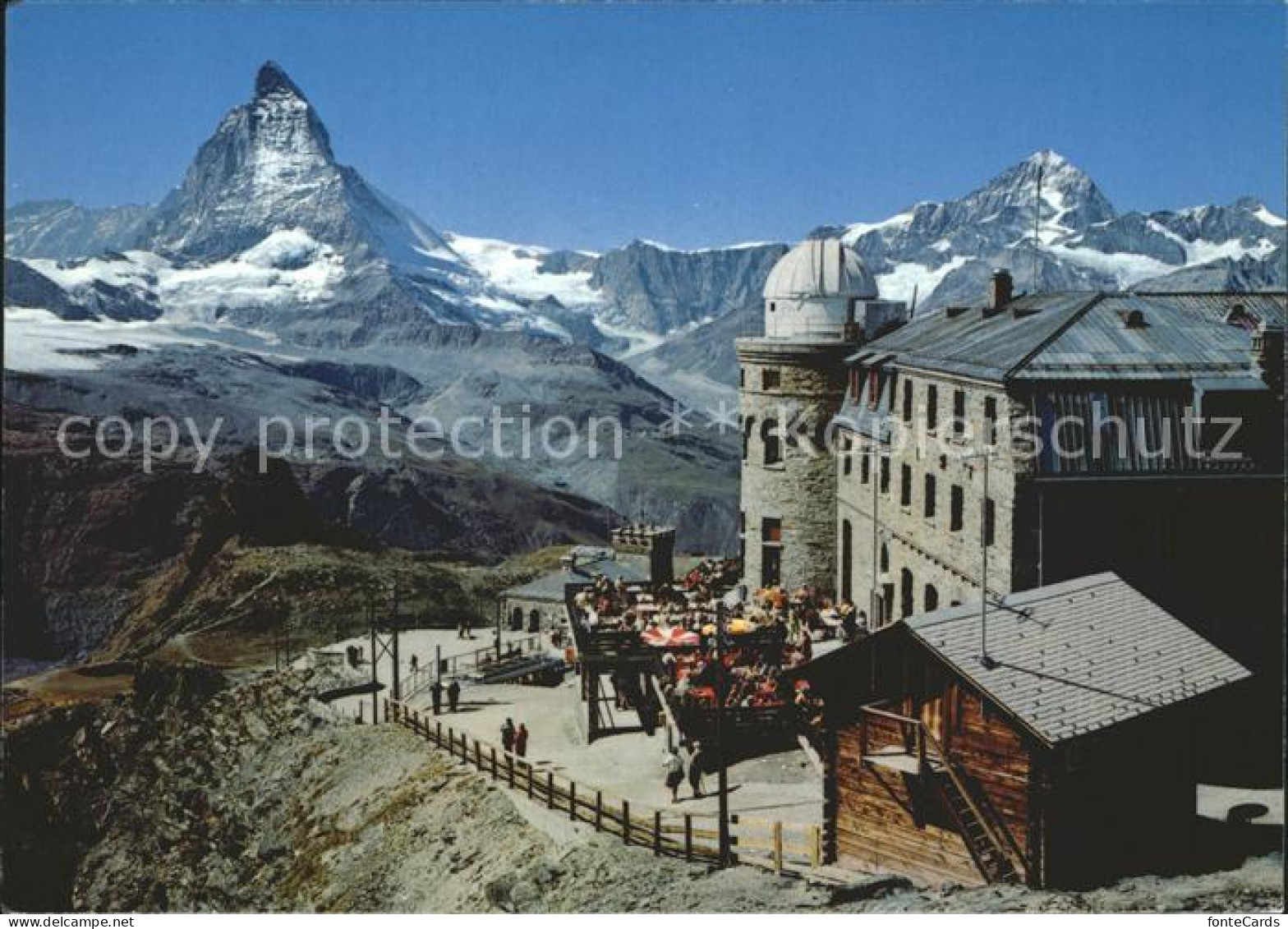 12257372 Zermatt VS Kulmhotel Station Gornergrat Mit Matterhorn Dent Blanche  - Other & Unclassified