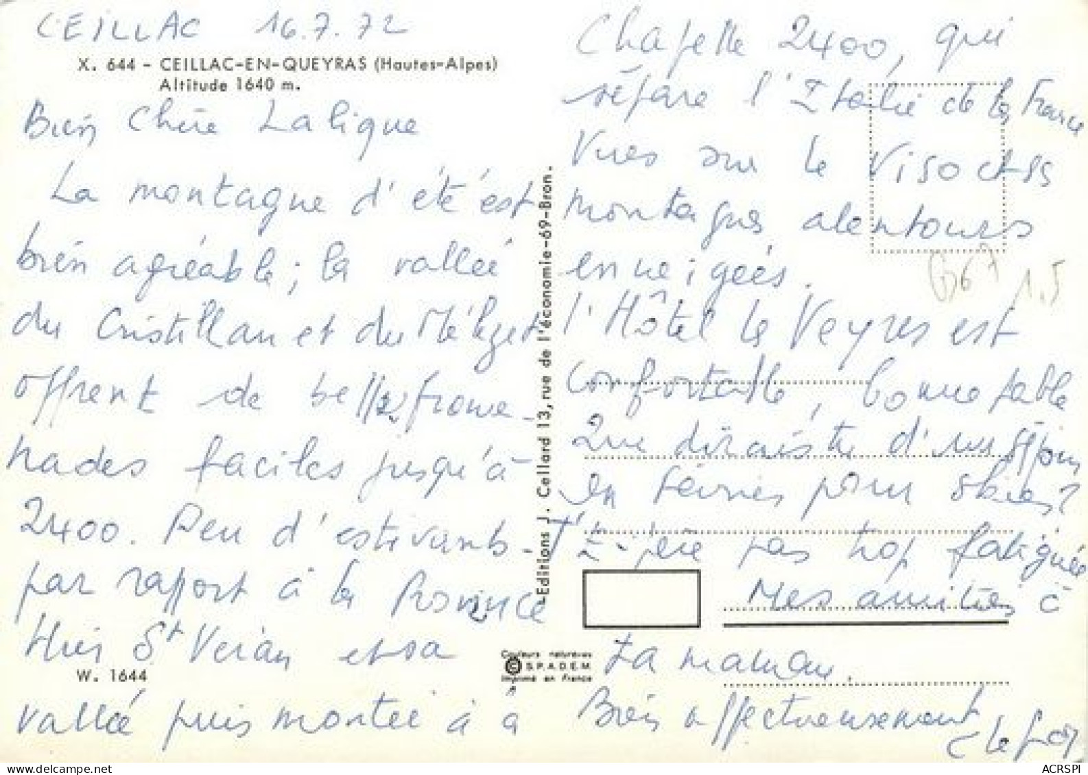 CEILLAC  Multivue  En Queyras  11   (scan Recto-verso)MA2276Bis - Other & Unclassified