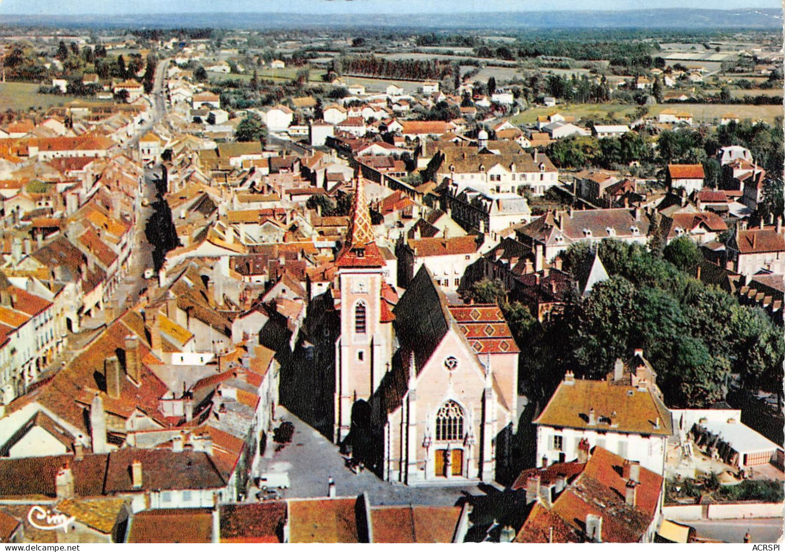 LOUHANS Vue Aerienne Sur L Eglise 22(scan Recto-verso) MA2275 - Louhans