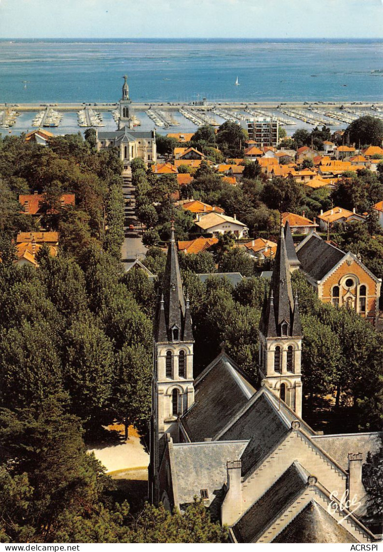 ARCACHON Vue Générale Aérienne Sur L'église St FERDINAND Et Port De Plaisance 18 (scan Recto Verso)MA2274UND - Arcachon