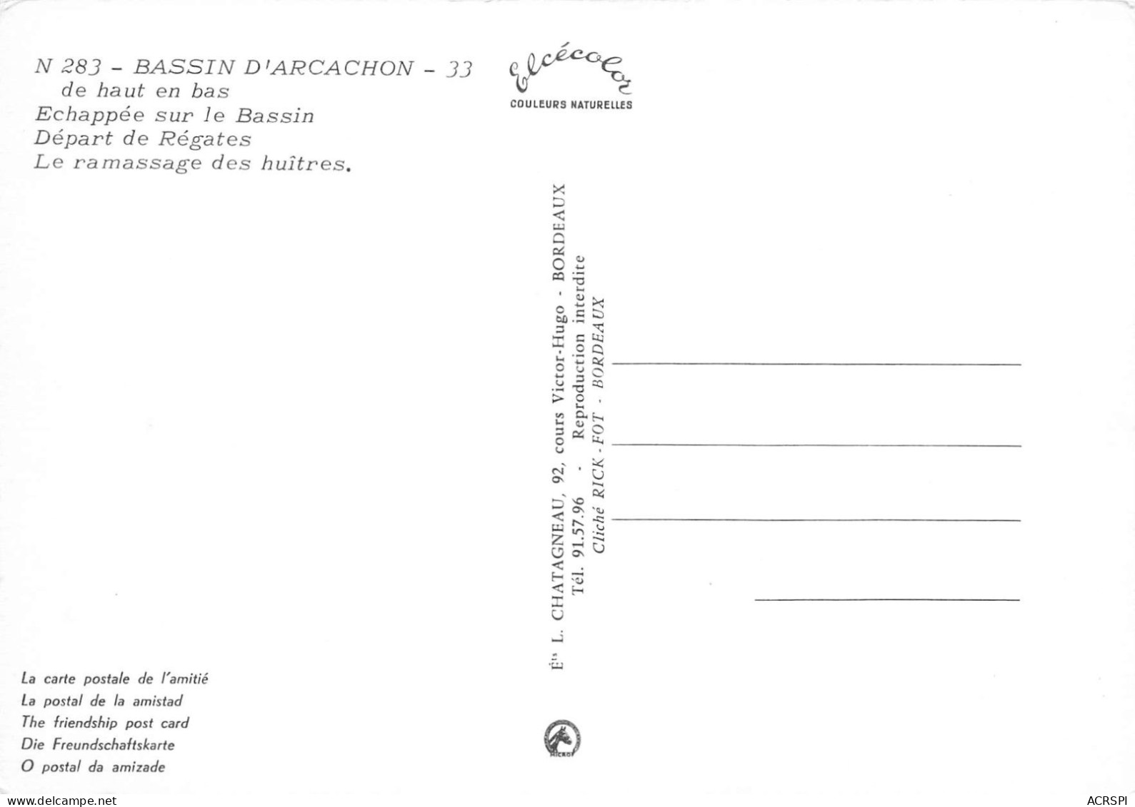 Bassin D' ARCACHON Divers Vues  46 (scan Recto Verso)MA2274UND - Arcachon