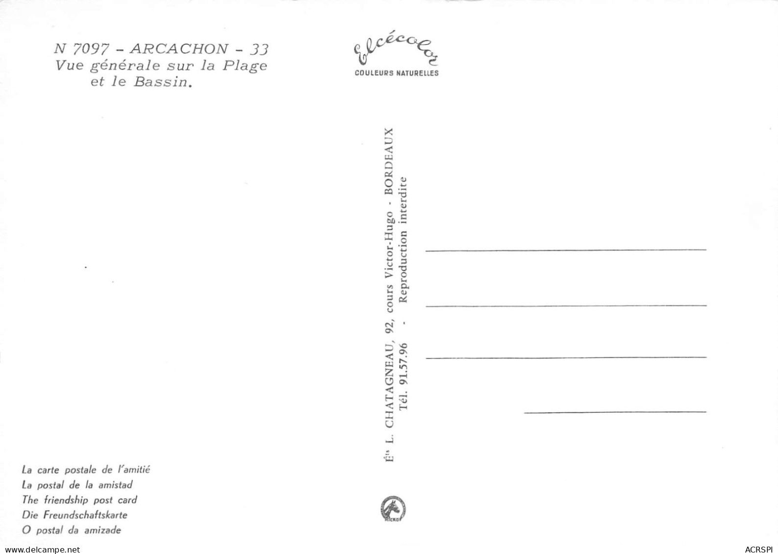 ARCACHON Vue Générale Sur La Plage Et Le Bassin   12 (scan Recto Verso)MA2274UND - Arcachon