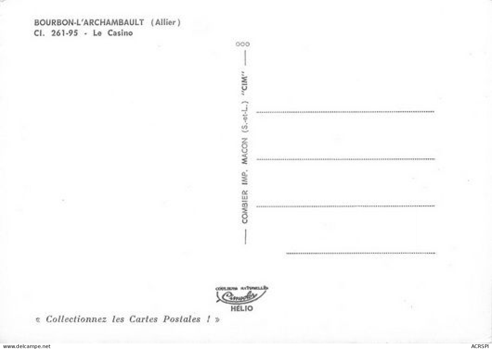 BOURBON L 'ARCHAMBAULT  Vue Aerienne  9   (scan Recto-verso)MA2274Ter - Bourbon L'Archambault