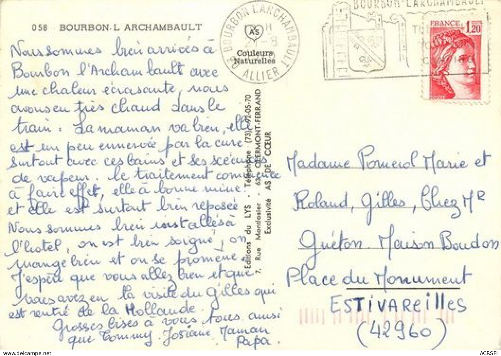 BOURBON L 'ARCHAMBAULT   La Cure  7   (scan Recto-verso)MA2274Ter - Bourbon L'Archambault