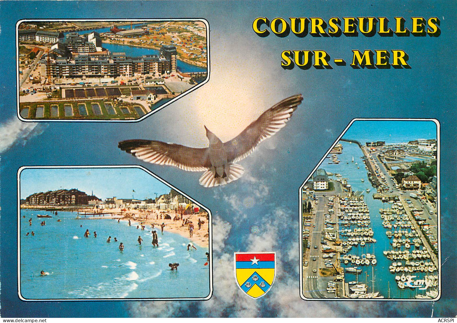 COURSEUILLES SUR MER Les Bassins Et La Plage 10(scan Recto-verso) MB2395 - Courseulles-sur-Mer