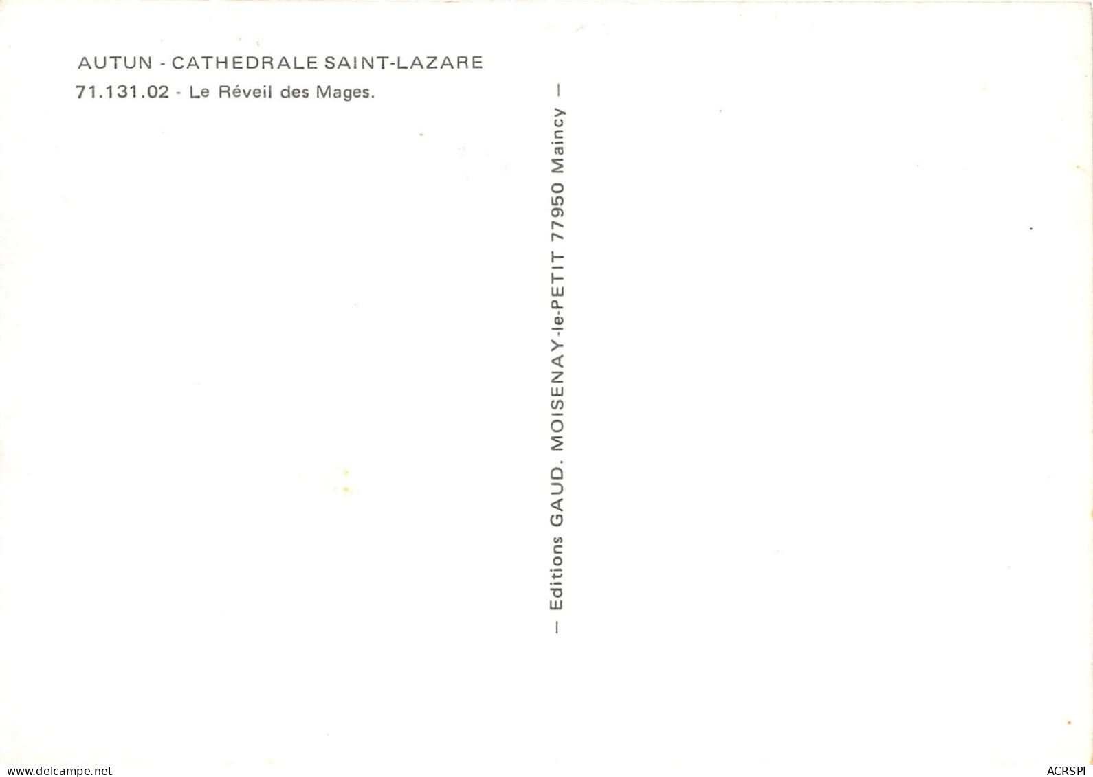 AUTUN  Cathedrale Saint Lazare Le Reveil Des Mages 29(scan Recto-verso) MA2274 - Autun