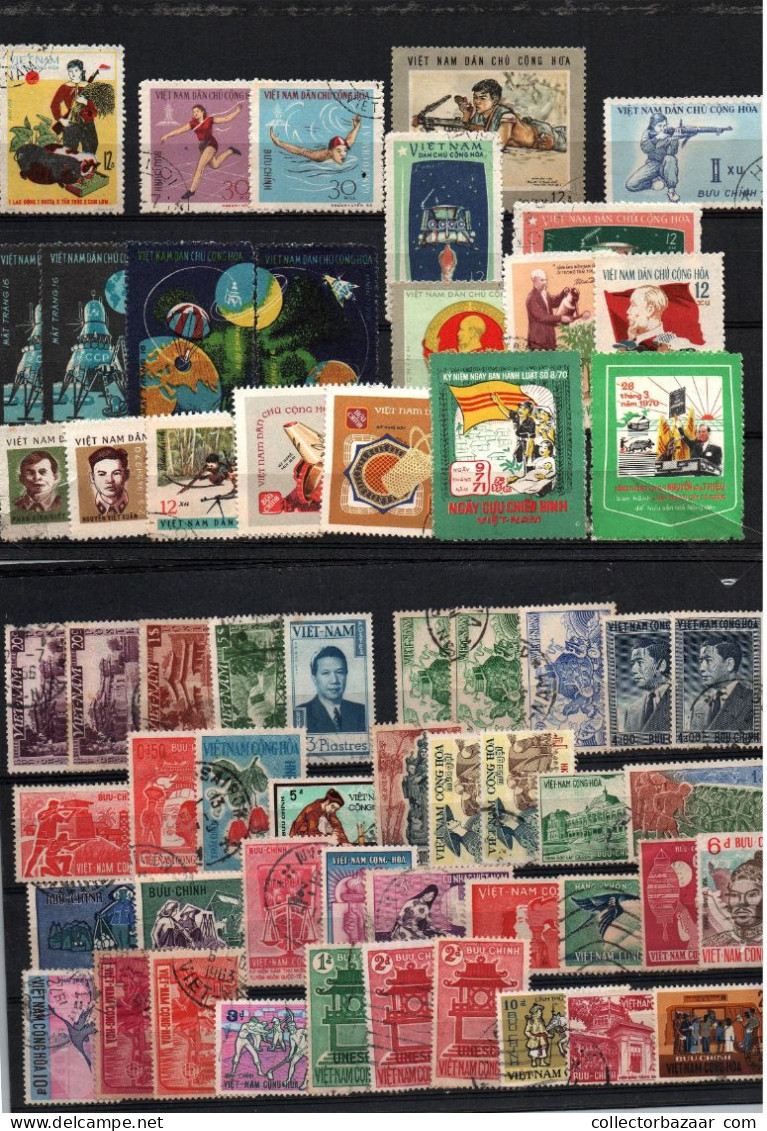 Viet Nam North & South Used Very Old Stamps Lot Interesting - Viêt-Nam