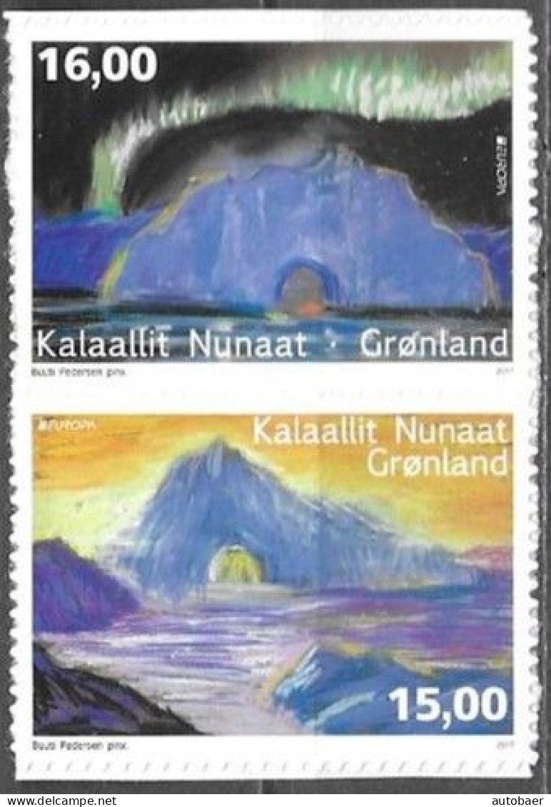 Denmark Greenland 2017 Europa Cept Castles Michel 754-55 ** MNH Neuf Postfrisch Self-adhesive - 2017