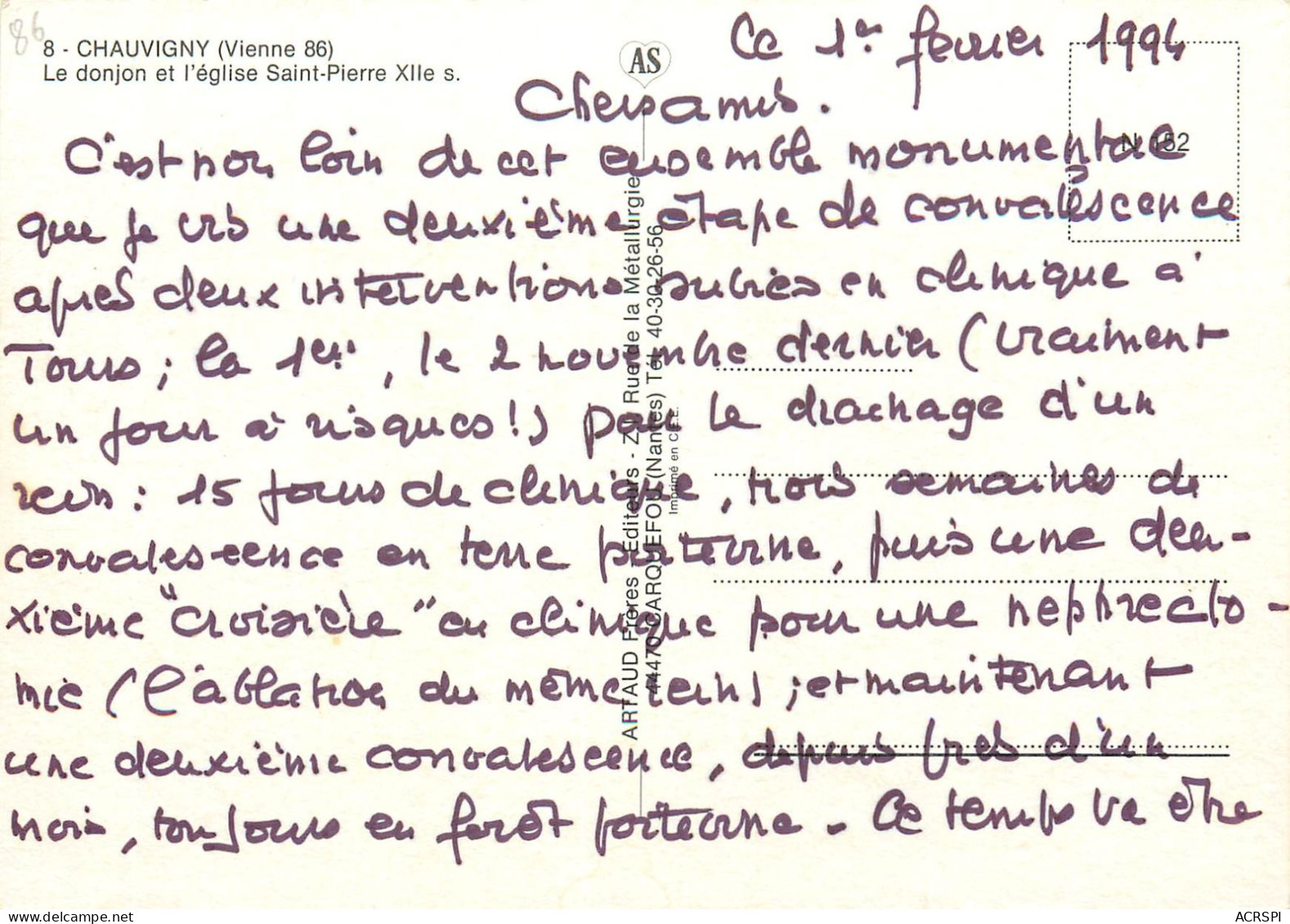 Chauvigny  église Saint Pierre 33   (scan Recto-verso)MA2280Ter - Chauvigny