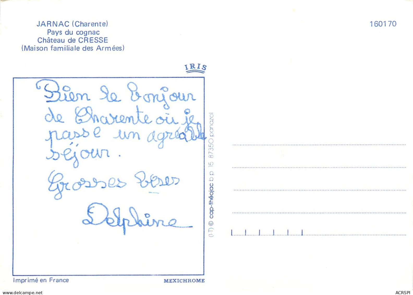JARNAC  Chateau De Cresse   46   (scan Recto-verso)MA2280Bis - Jarnac