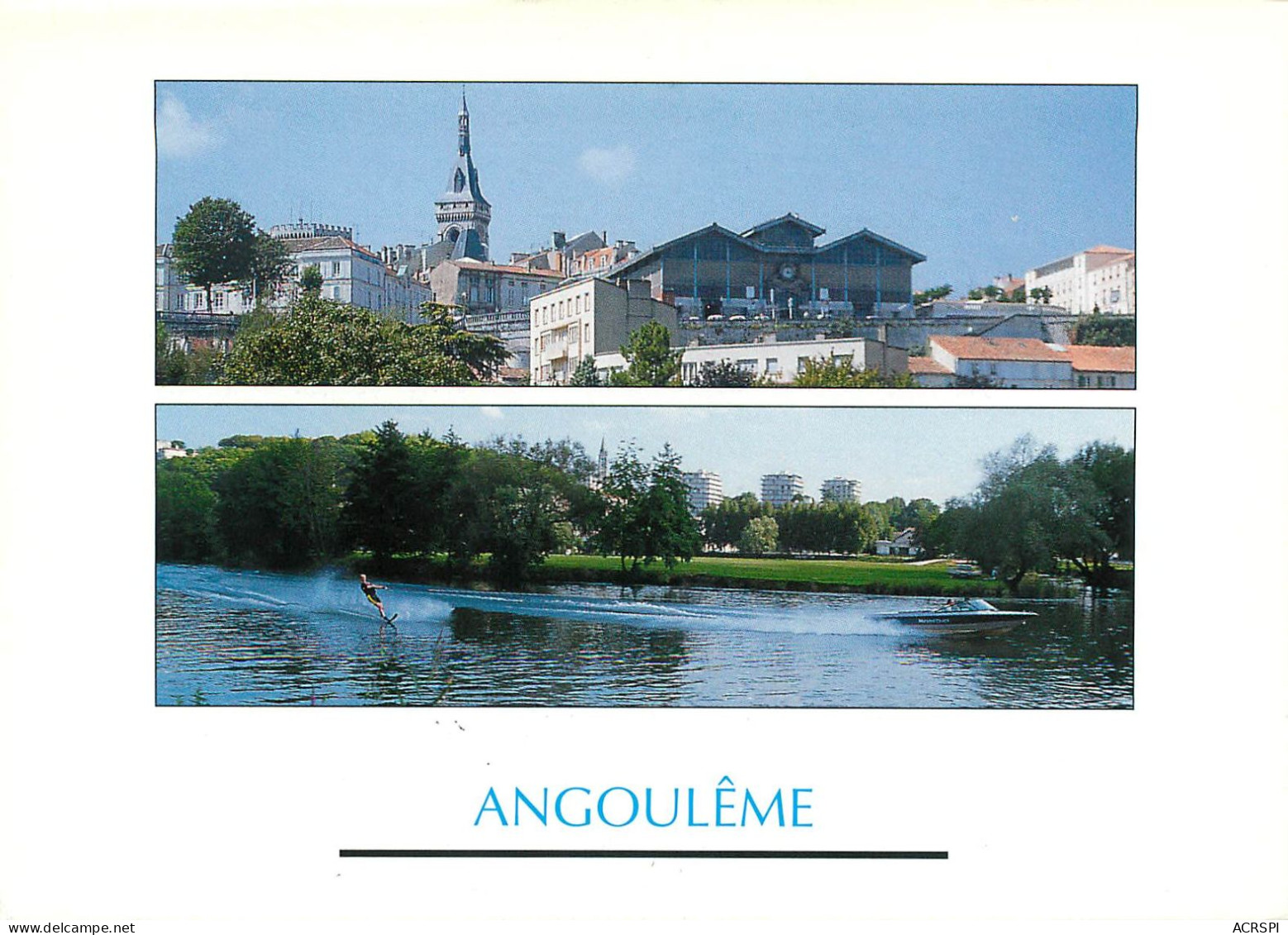 ANGOULEME  Vue Générale Halles Ski Nautique Sur La Charente  24   (scan Recto-verso)MA2280Bis - Angouleme