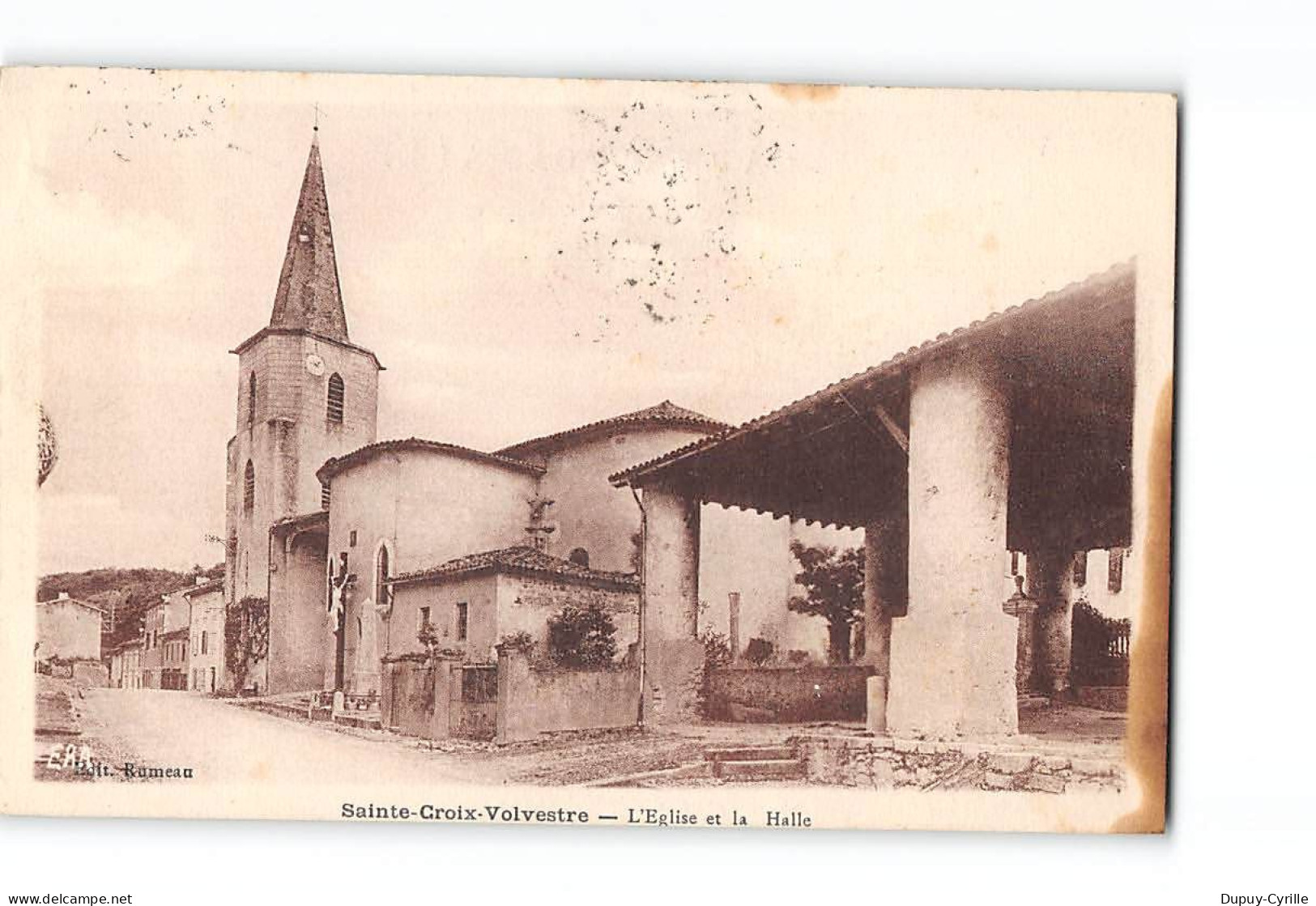 SAINTE CROIX VOLVESTRE - L'Eglise Et La Halle - Très Bon état - Autres & Non Classés