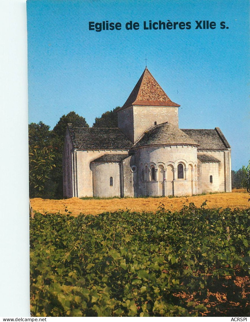16   LICHERES  L'église Charente   33 (scan Recto-verso)MA2280 - Mansle