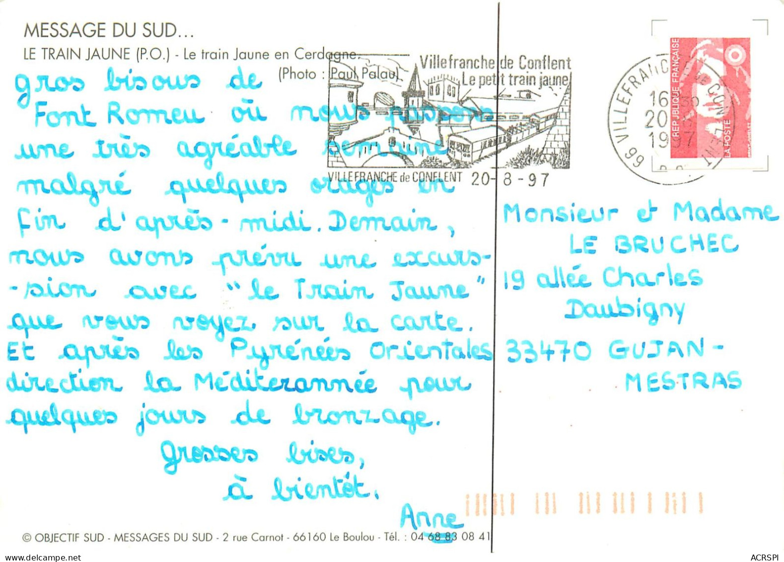 Le Train Jaune  En Cerdagne Villefranche  La Tour De Carol   1   (scan Recto-verso)MA2279Bis - Other & Unclassified