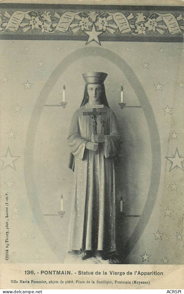PONTMAIN Statue De La Vierge De L'apparition  43  (scan Recto-verso)MA2278 - Pontmain