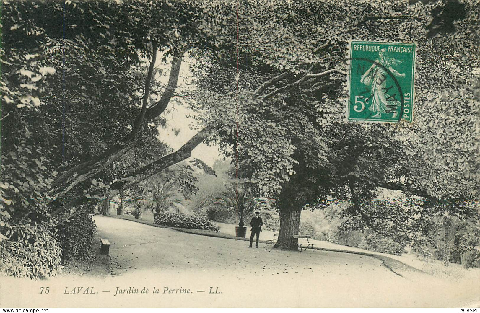 LAVAL   Le Jardin De La PERRINE  édition LL   14  (scan Recto-verso)MA2278 - Laval