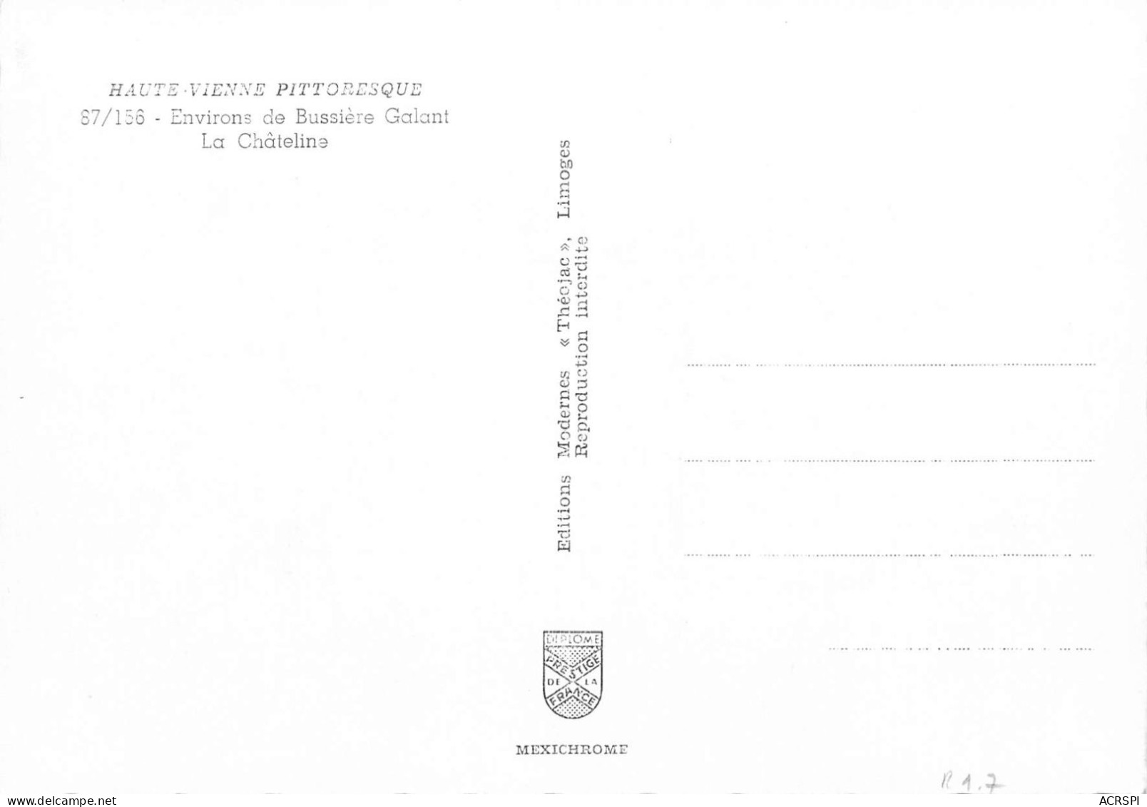 BUSSIERE GALANT La Chateline 25  (scan Recto-verso)MA2277Ter - Bussiere Poitevine