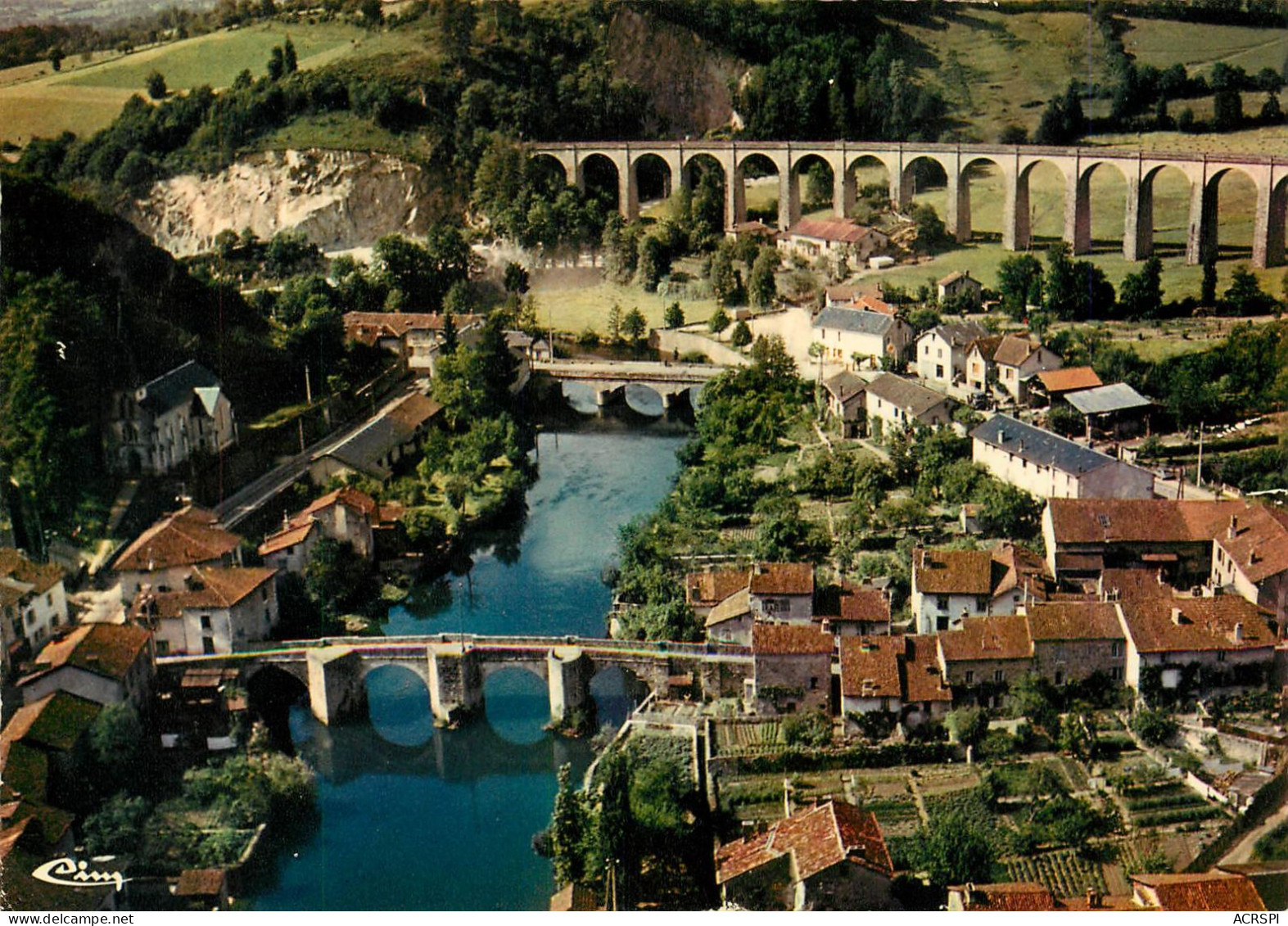 SAINT LEONARD DE NOBLAT  Vue Aerienne Le Viaduc Et Les Ponts  27   (scan Recto-verso)MA2277Bis - Saint Leonard De Noblat