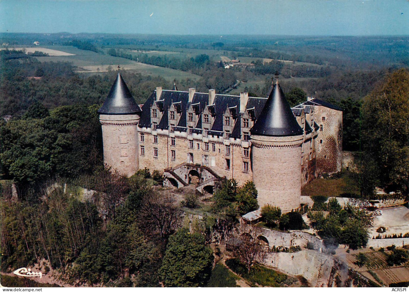 ROCHECHOUART  Le Chateau Vue Aerienne  22   (scan Recto-verso)MA2277Bis - Rochechouart