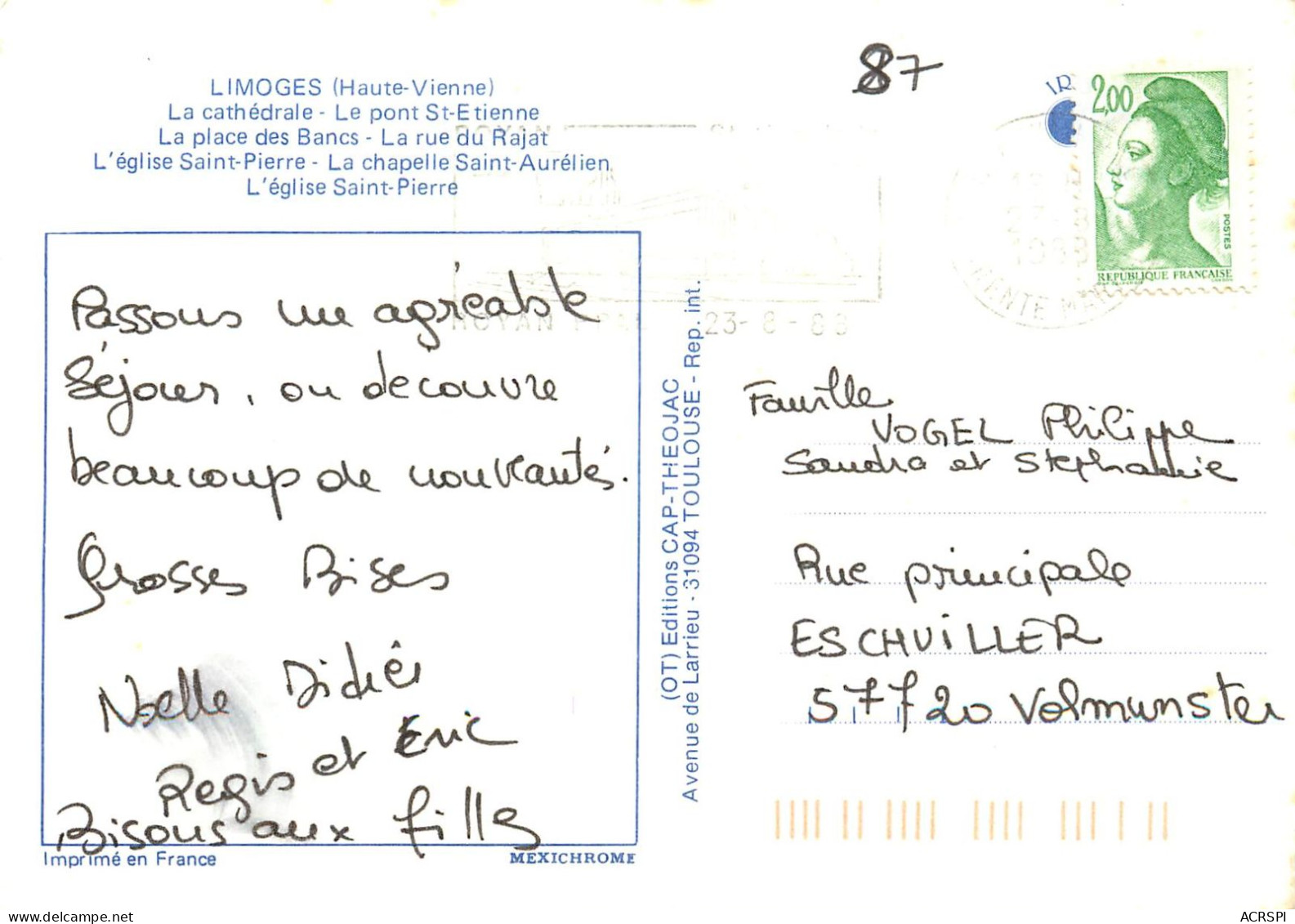 LIMOGES  Vieux Quartiers  4   (scan Recto-verso)MA2277Bis - Limoges