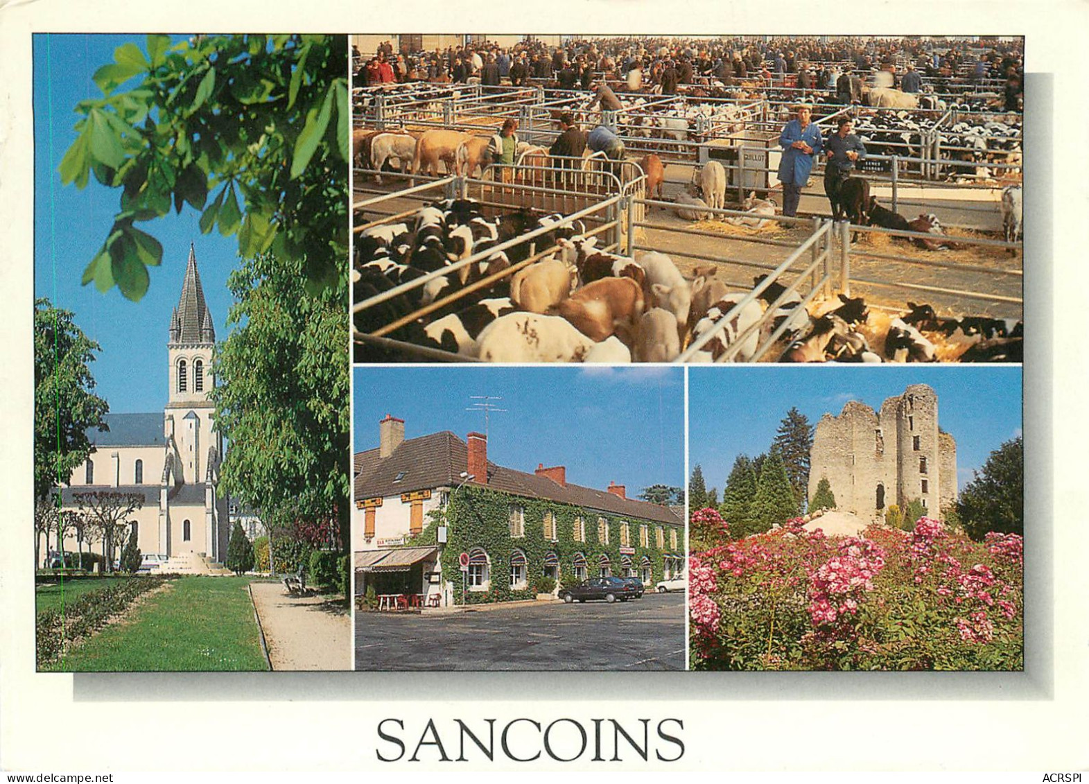 SANCOINS  église Des Grivelles Hotel Le Commerce  33  (scan Recto-verso)MA2284Ter - Sancoins