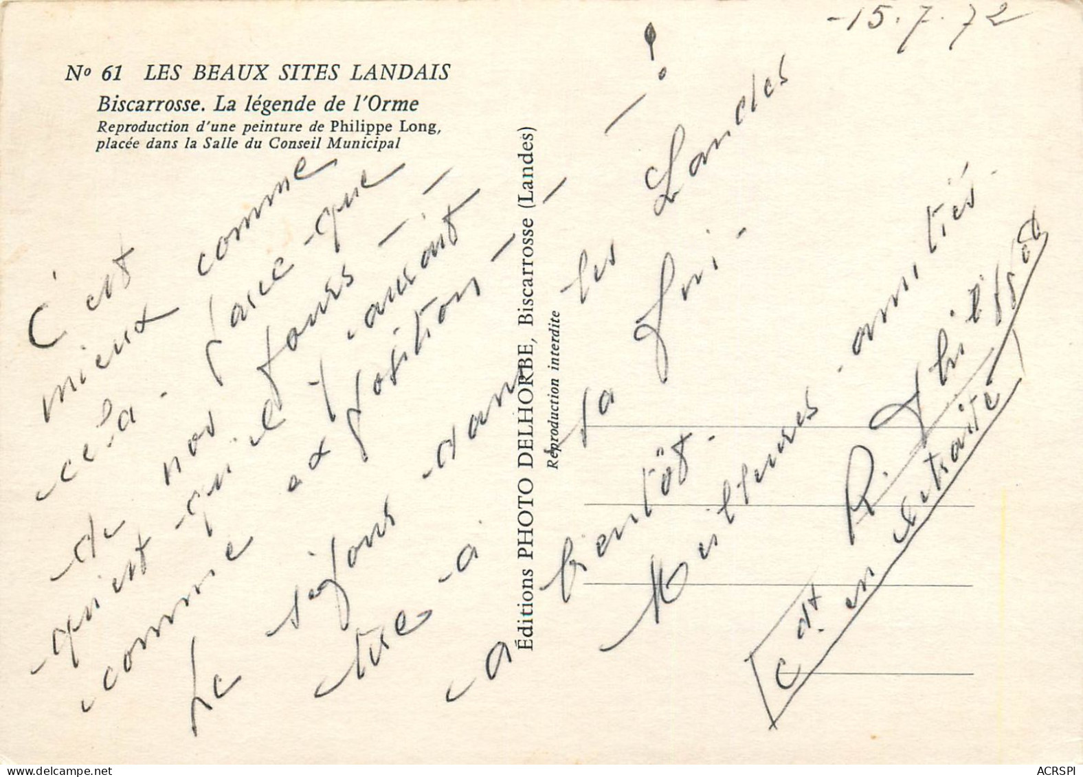 BISCARROSSE  L'orme Légendaire   12 (scan Recto-verso)MA2283Ter - Biscarrosse