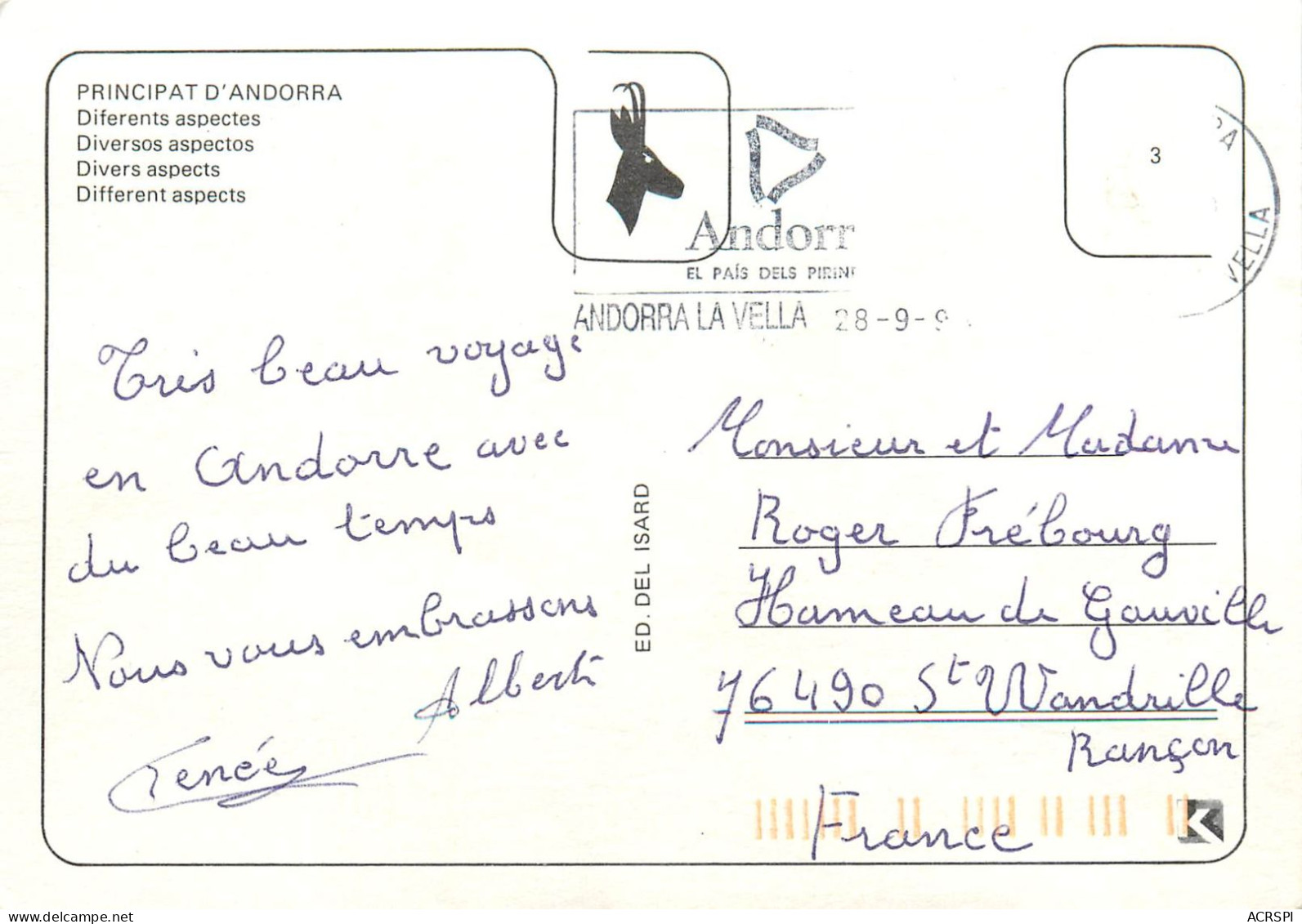 Valls D' ANDORRA  Diferents Aspectes   40 (scan Recto-verso)MA2283Bis - Andorre