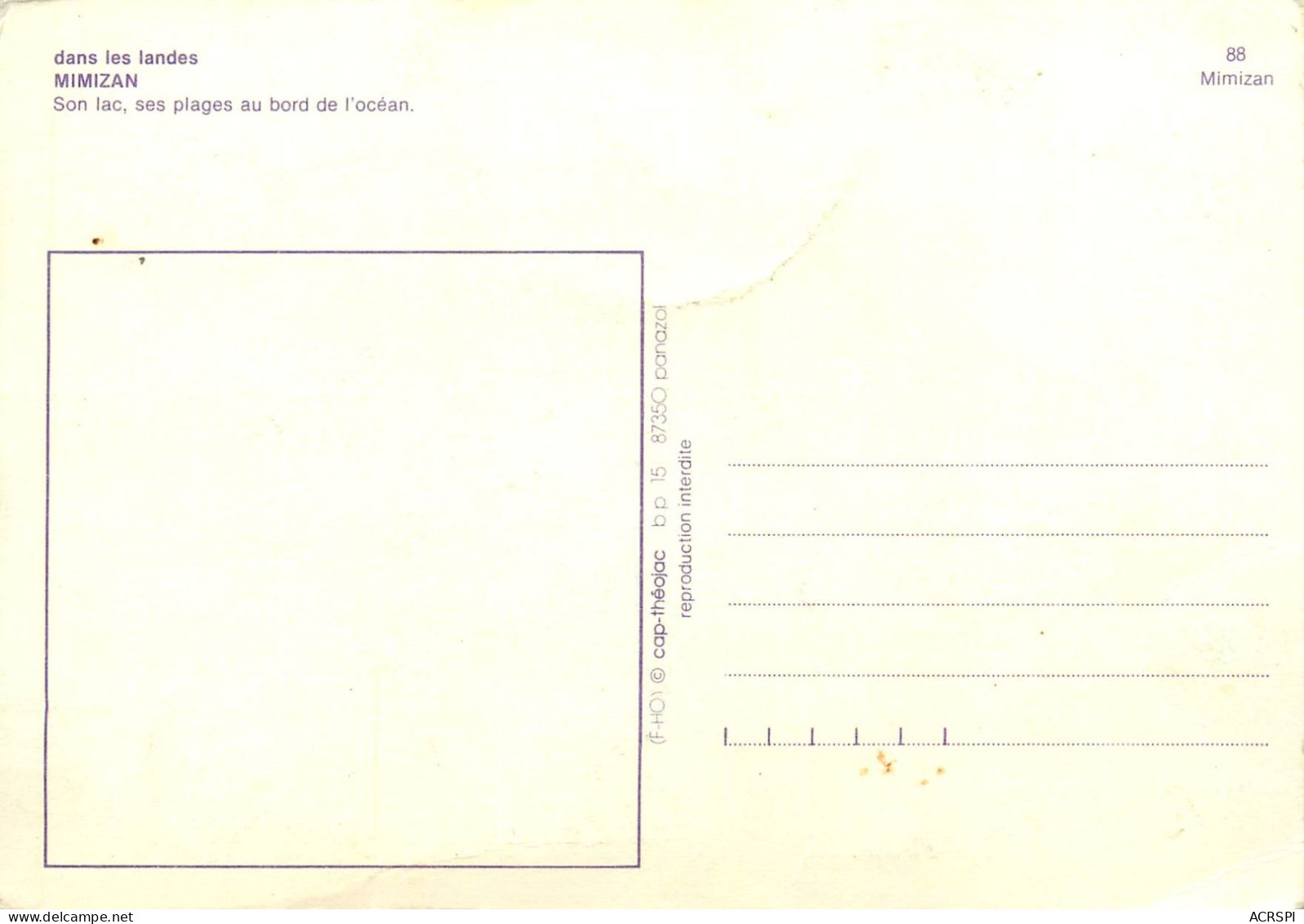 MIMIZAN 40 Landes  Multivue Télégramme  19 (scan Recto-verso)MA2283Bis - Mimizan