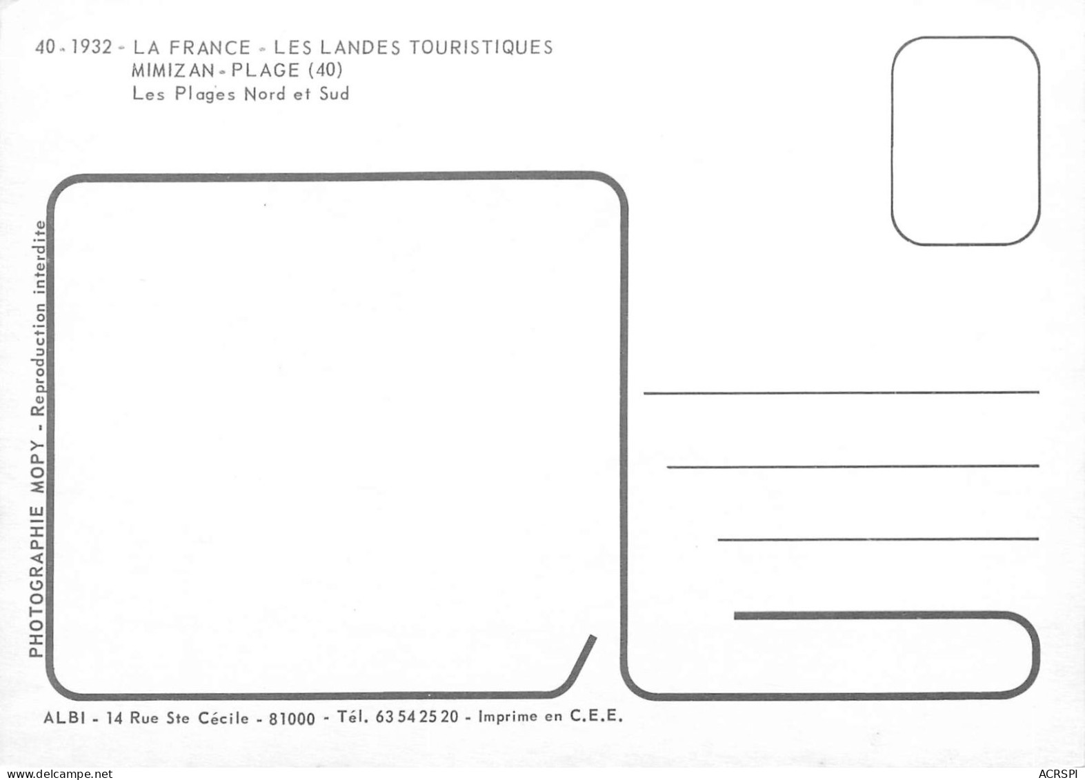 MIMIZAN 40 Landes  Plages Nord Et Sud  12 (scan Recto-verso)MA2283Bis - Mimizan Plage