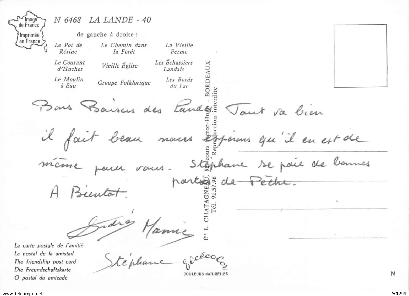 40 LANDES  Maison Landaise Pote à Résine Courant D'huchet   32 (scan Recto-verso)MA2282Ter - Capbreton