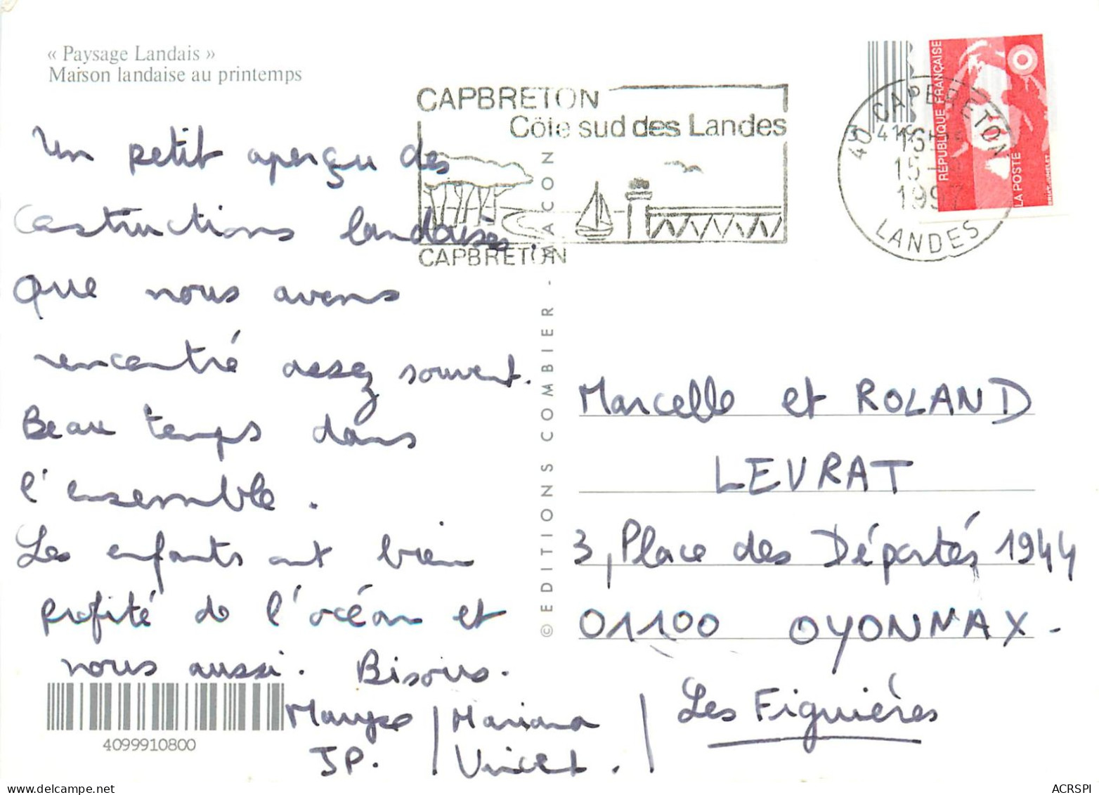 40 LANDES  Maison Landaise Au Printemps Capbreton  31 (scan Recto-verso)MA2282Ter - Capbreton