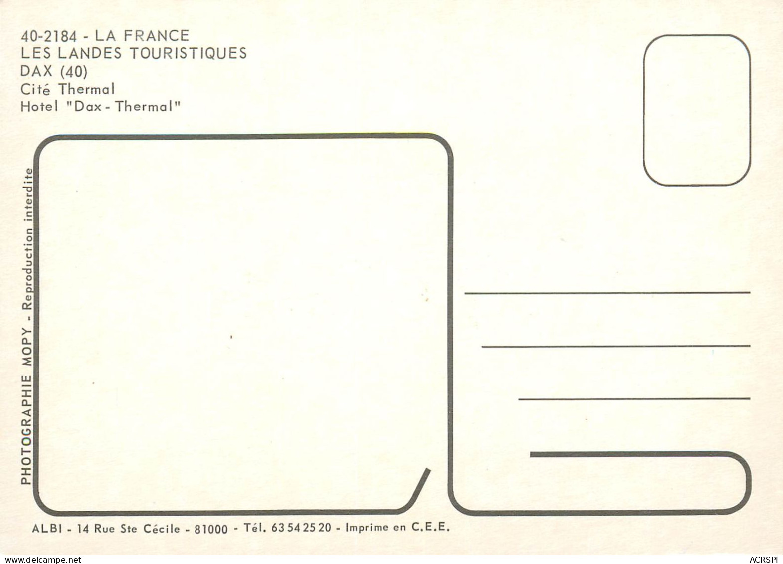 DAX  Hotel Dax-Thermal   27   (scan Recto-verso)MA2282 - Dax