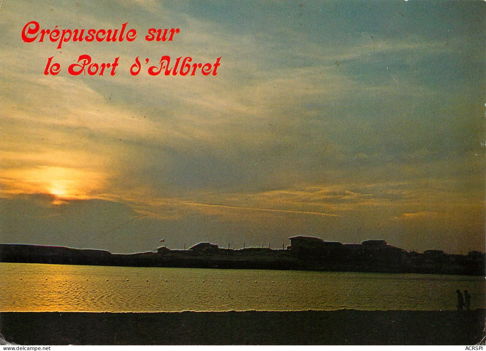 VIEUX BOUCAU  Port D'albret Crepuscule Sur Le Lac Marin  33   (scan Recto-verso)MA2281Ter - Vieux Boucau