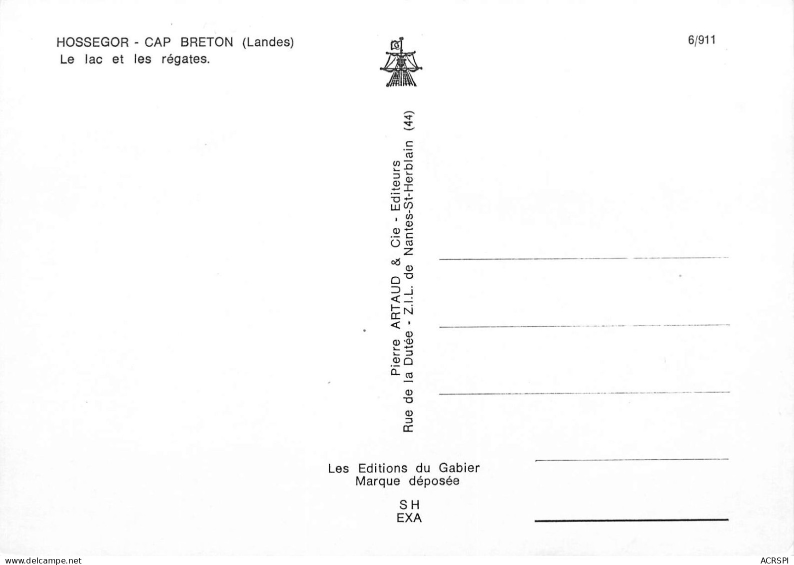 Hossegor CAPBRETON Régates Sur Le Lac    55 (scan Recto-verso)MA2281Bis - Capbreton