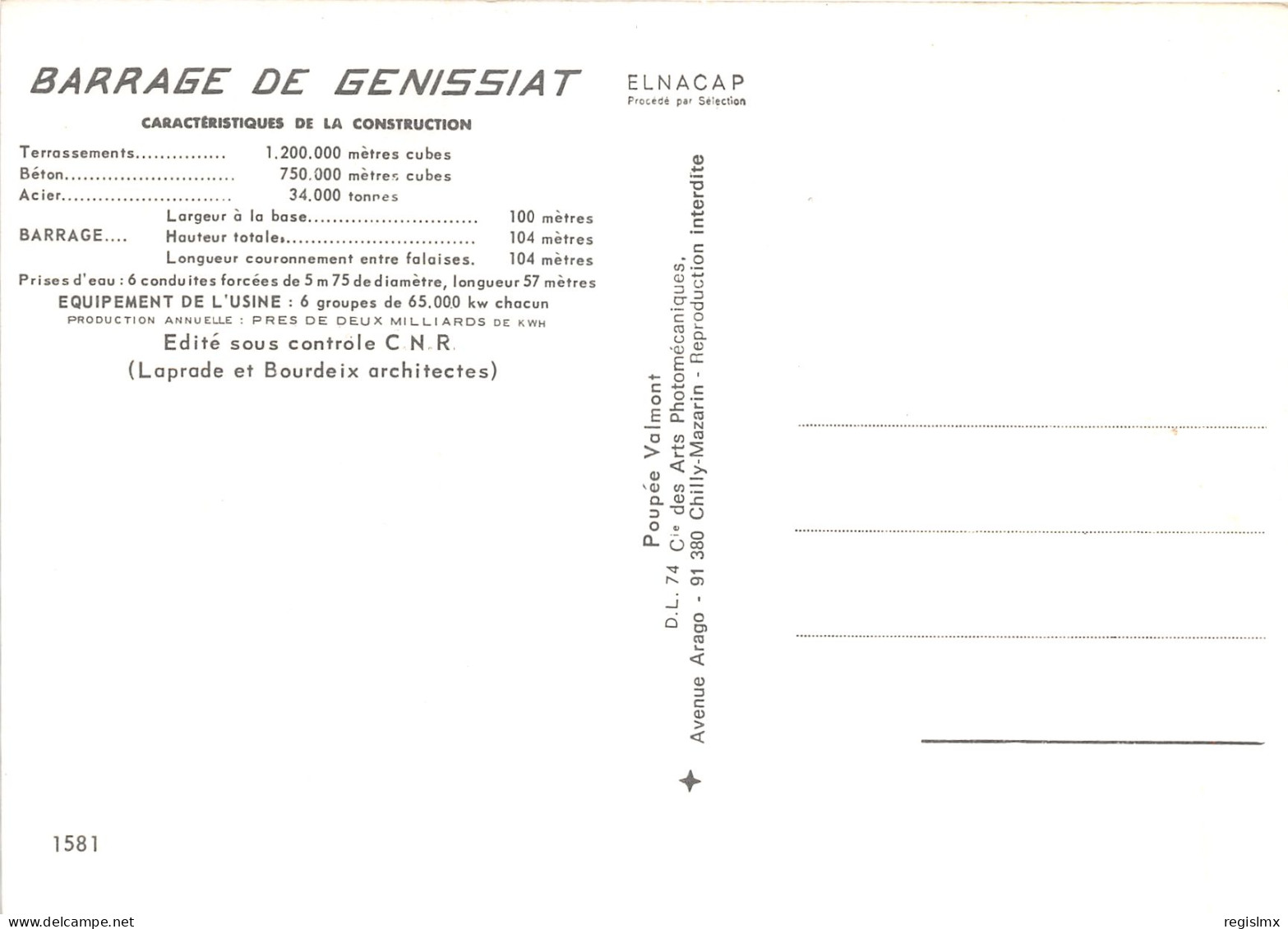 01-BARRAGE DE GENISSIAT-N°1034-D/0141 - Non Classés