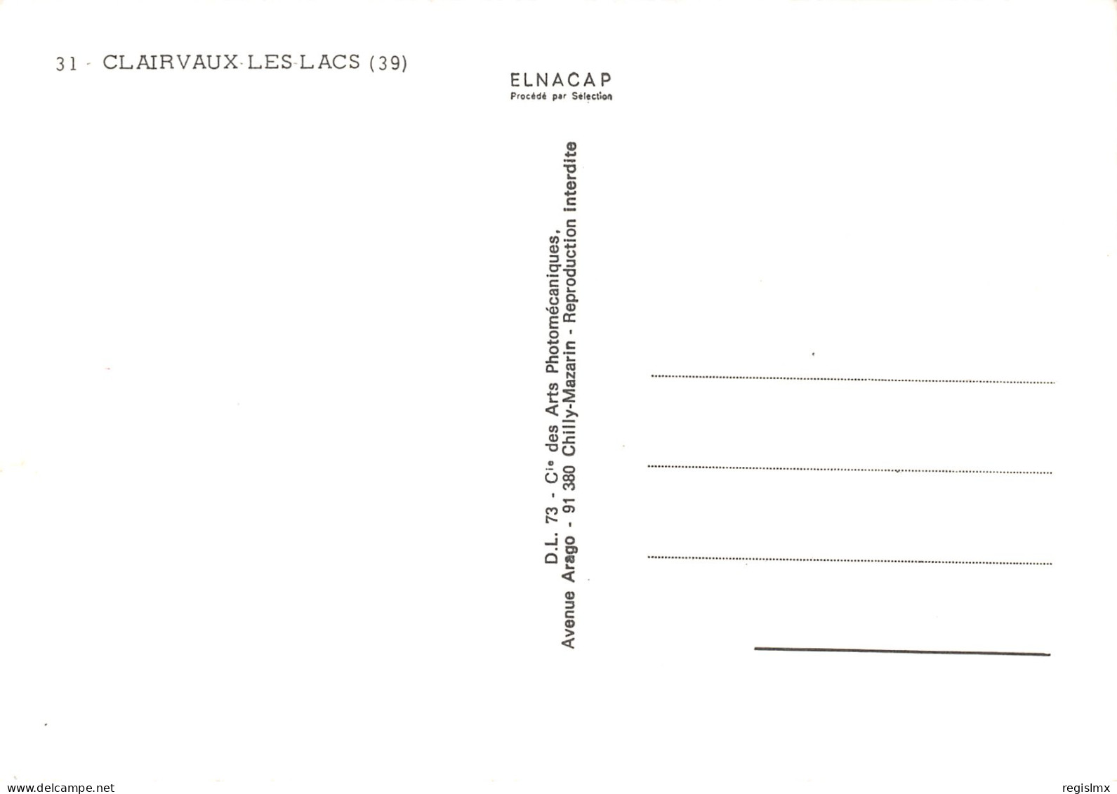 39-CLAIRVAUX LES LACS-N°1034-C/0307 - Clairvaux Les Lacs