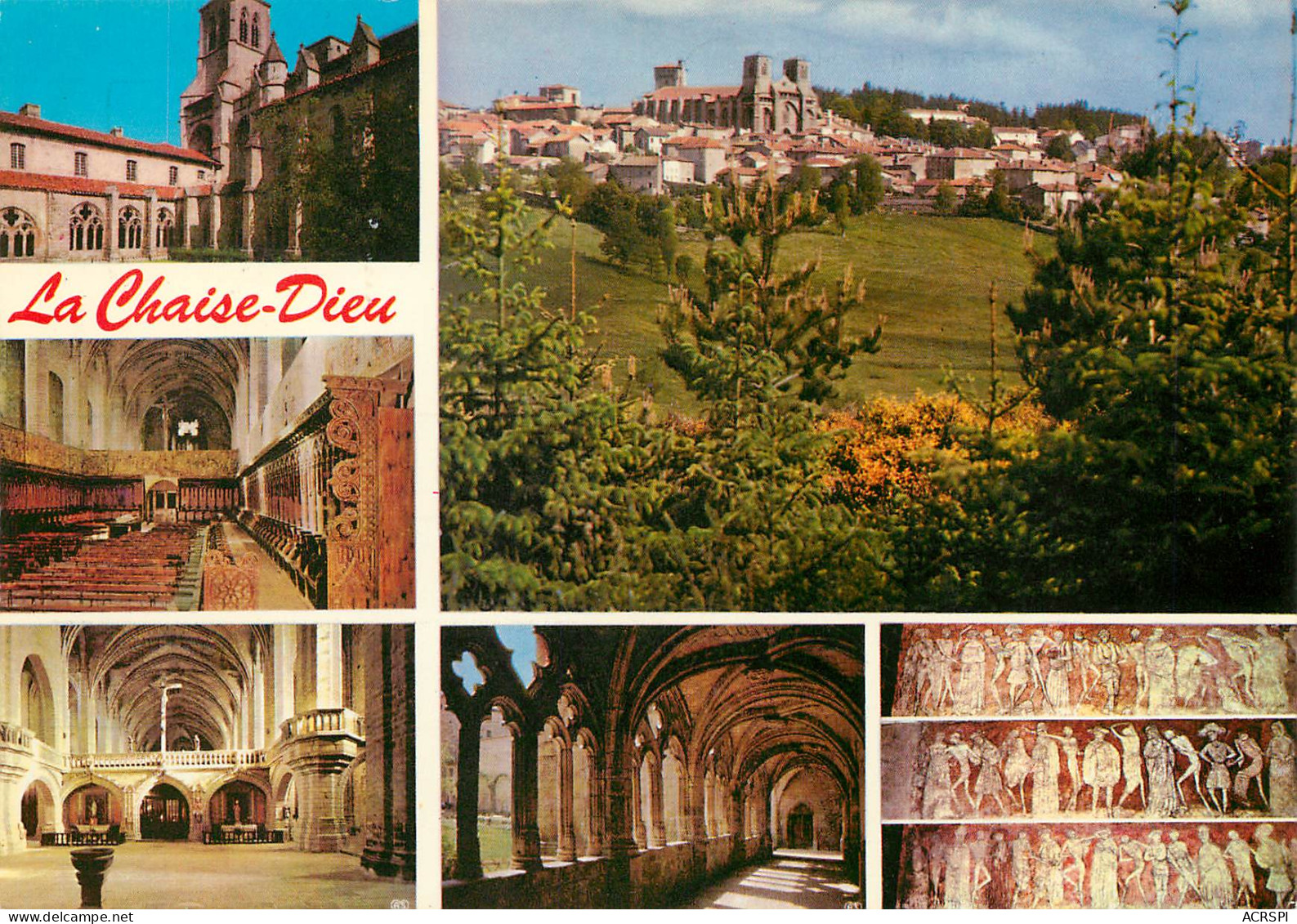 LA CHAISE DIEU Multivue De La Ville  6 (scan Recto-verso)MA2285 - La Chaise Dieu