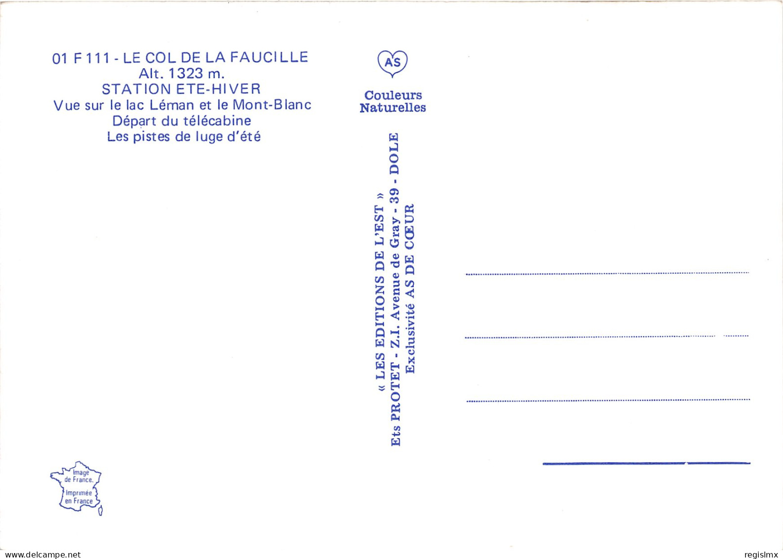 01-COL DE LA FAUCILLE-N°1034-A/0415 - Non Classés