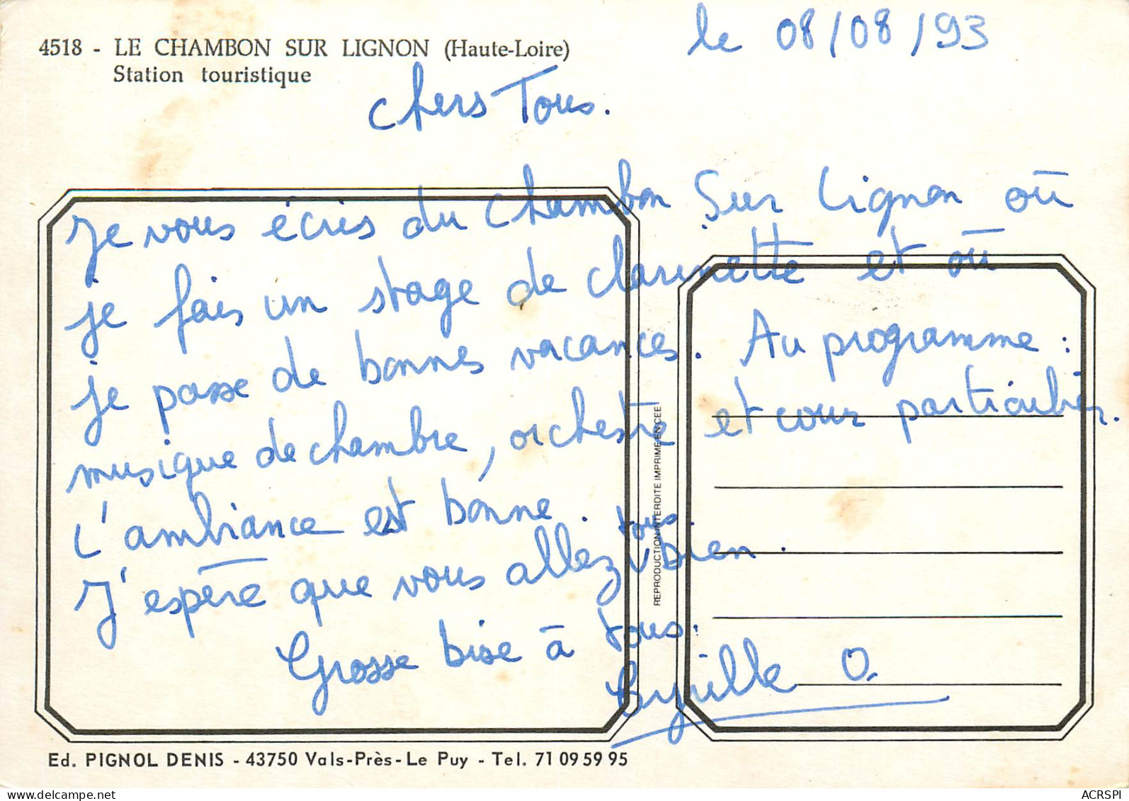 Le CHAMBON SUR LIGNON  Multivue  Touristique  17 (scan Recto-verso)MA2285 - Le Chambon-sur-Lignon