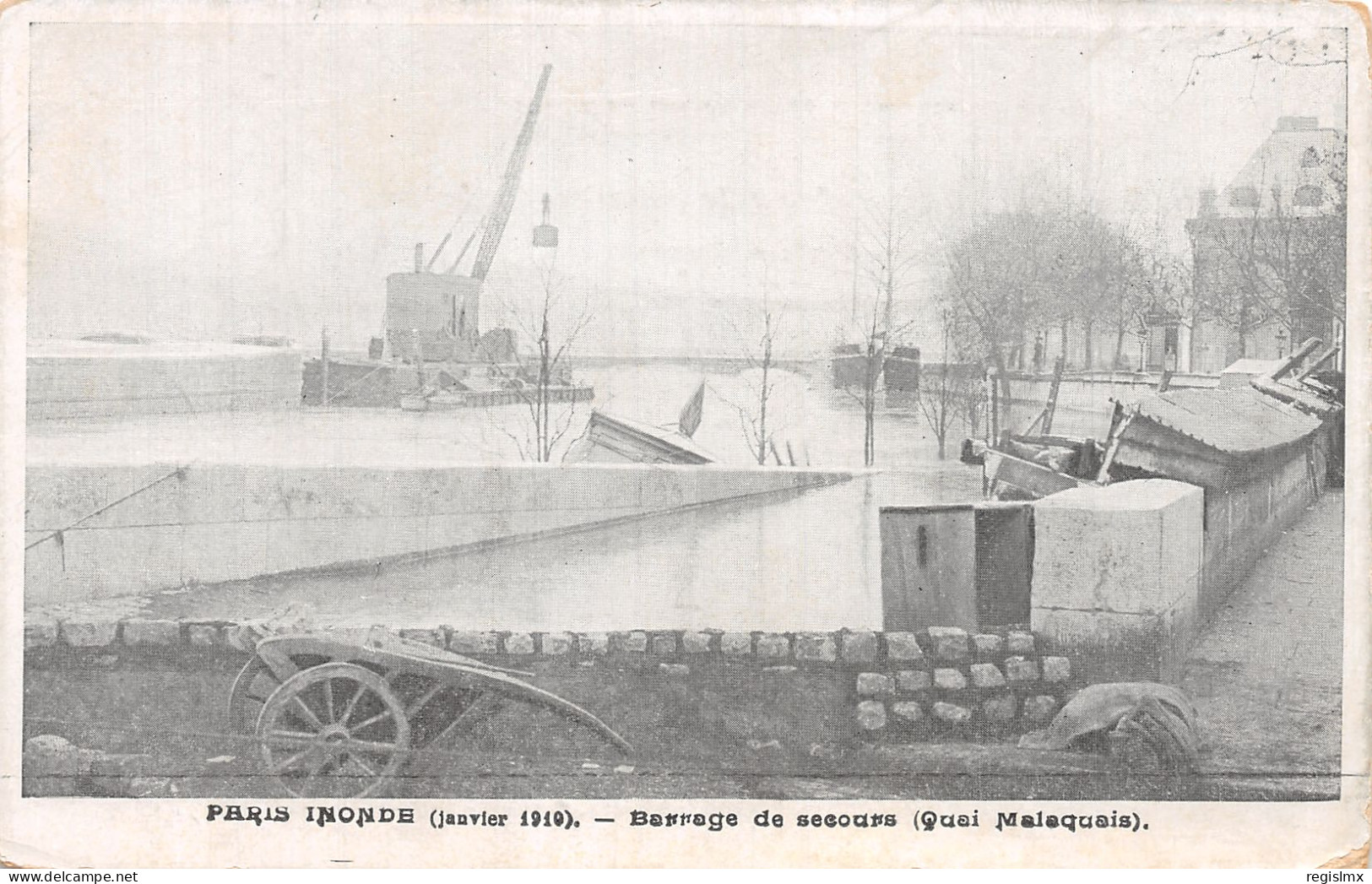 75-PARIS INONDE QUAI MALEQUAIS-N°T1041-A/0337 - Überschwemmung 1910
