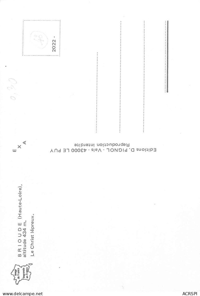 BRIOUDE  Basilique Intérieur Le Christ Lépreux  22 (scan Recto-verso)MA2285Bis - Brioude