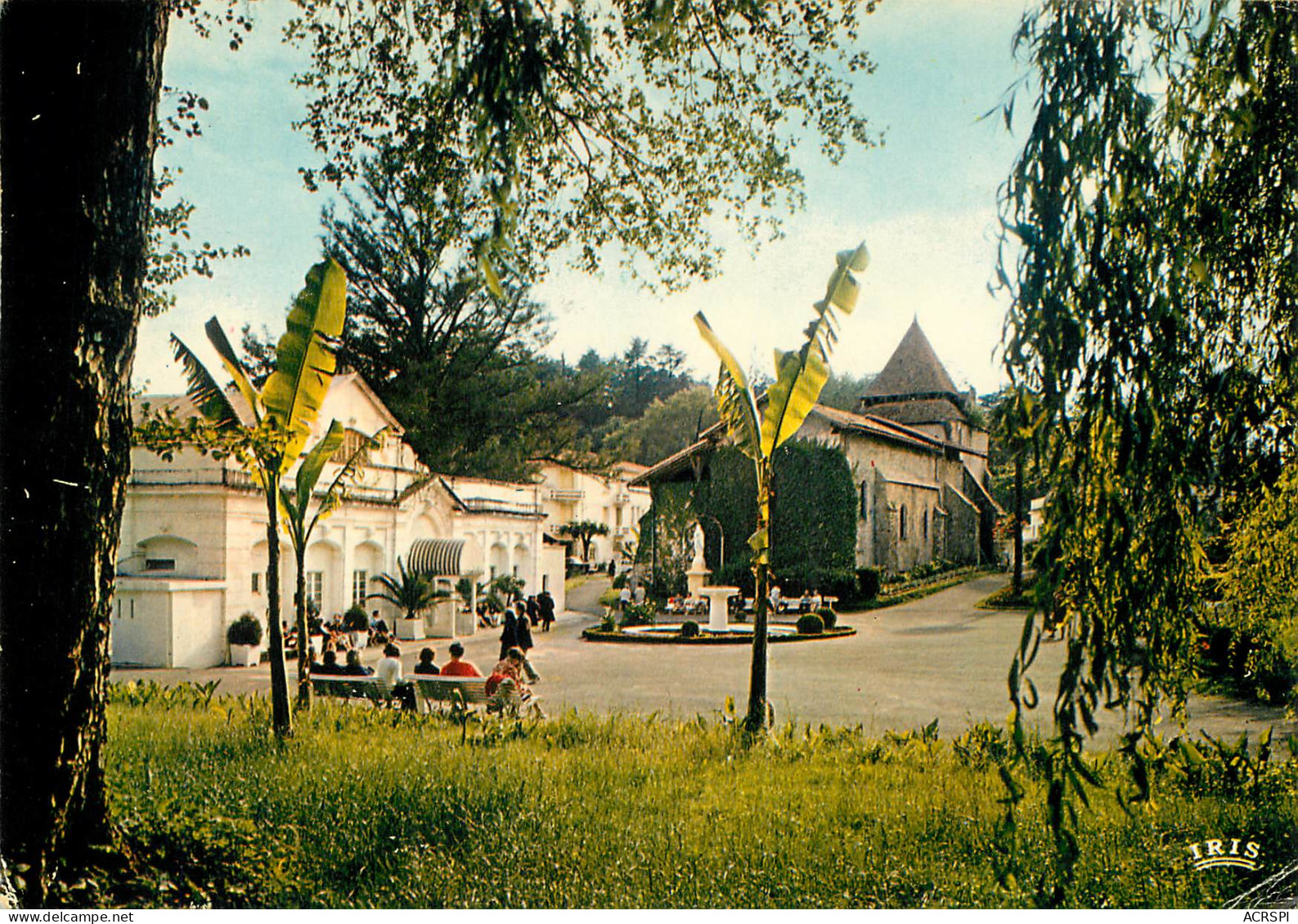 BARBOTAN Les THERMES  Bananiers  Devant L'église  12 (scan Recto-verso)MA2285Ter - Barbotan