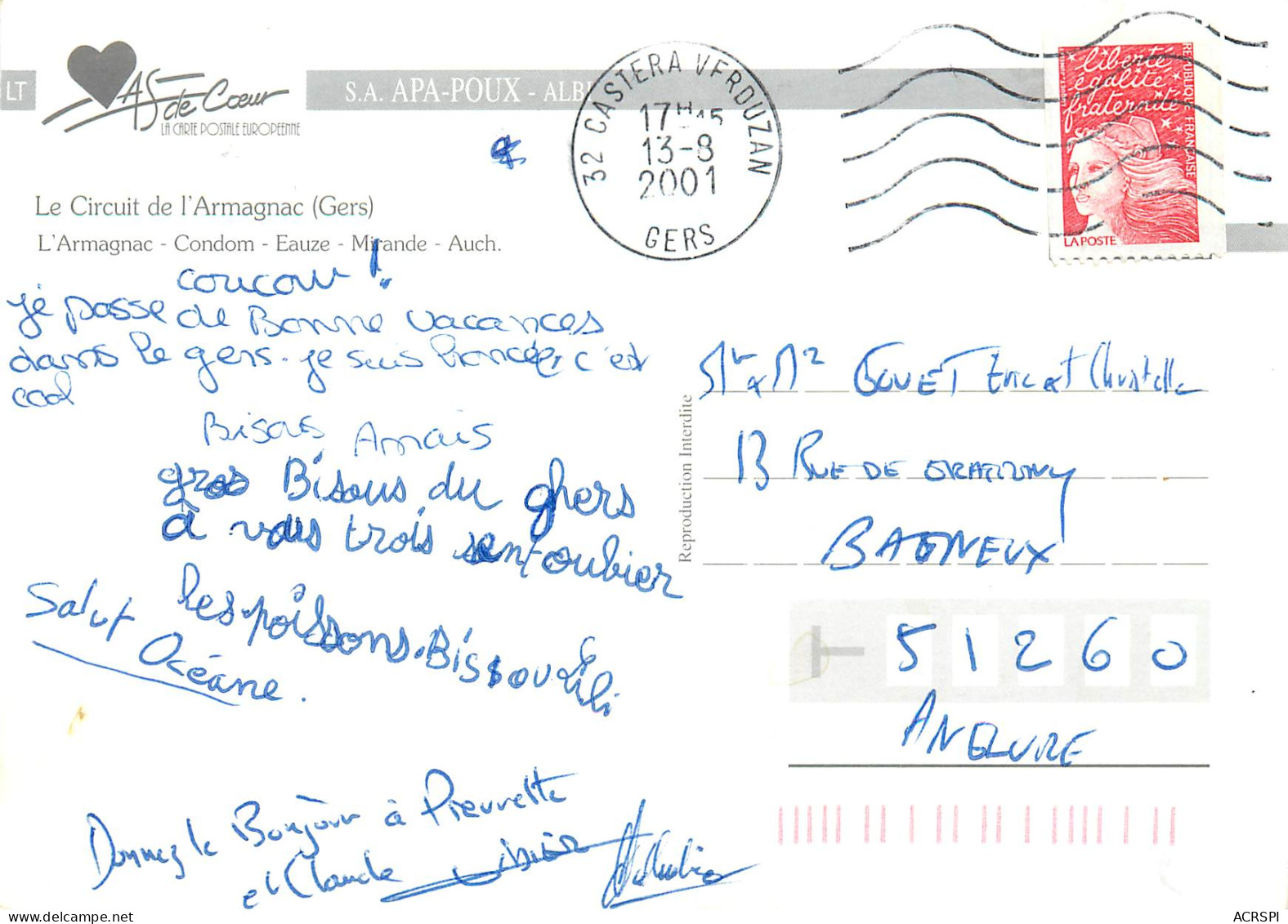 32 Gers Gascogne Le Circuit De L' Armagnac Auch Nogaro  Condom  56 (scan Recto-verso)MA2285Ter - Vic-Fezensac