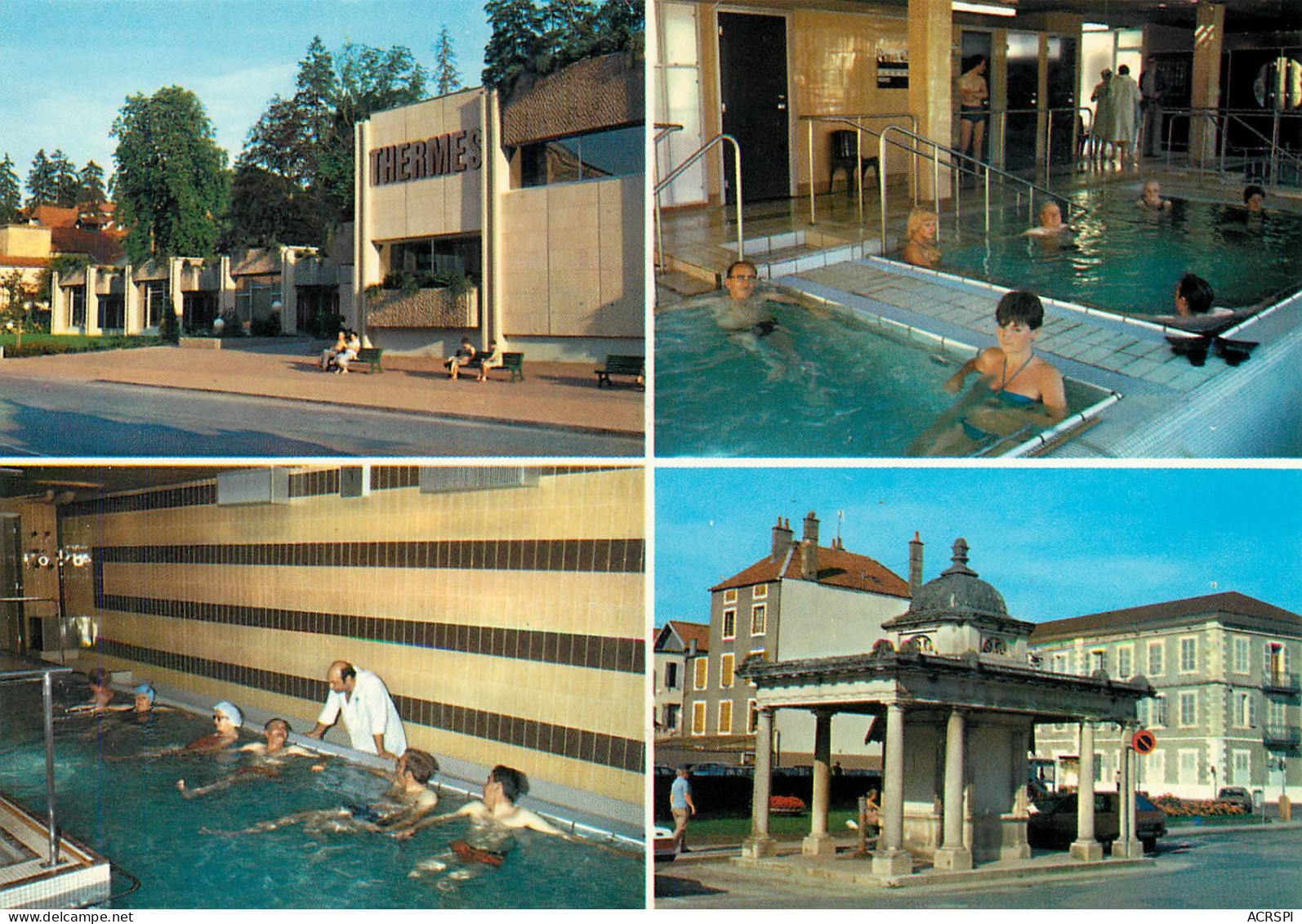 BOURBONNE LES BAINS  Multivue  Piscine Fontaine Therme  4 (scan Recto-verso)MA2286 - Bourbonne Les Bains