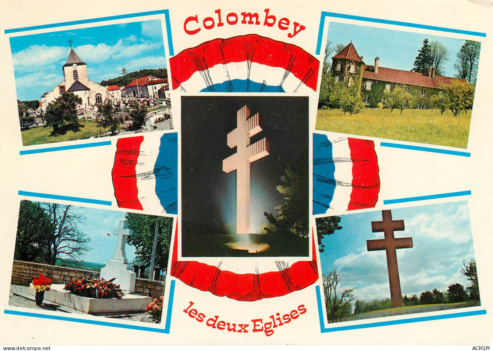 COLOMBEY LES DEUX EGLISES   Général De GAULLE Cocarde  21 (scan Recto-verso)MA2286Bis - Colombey Les Deux Eglises