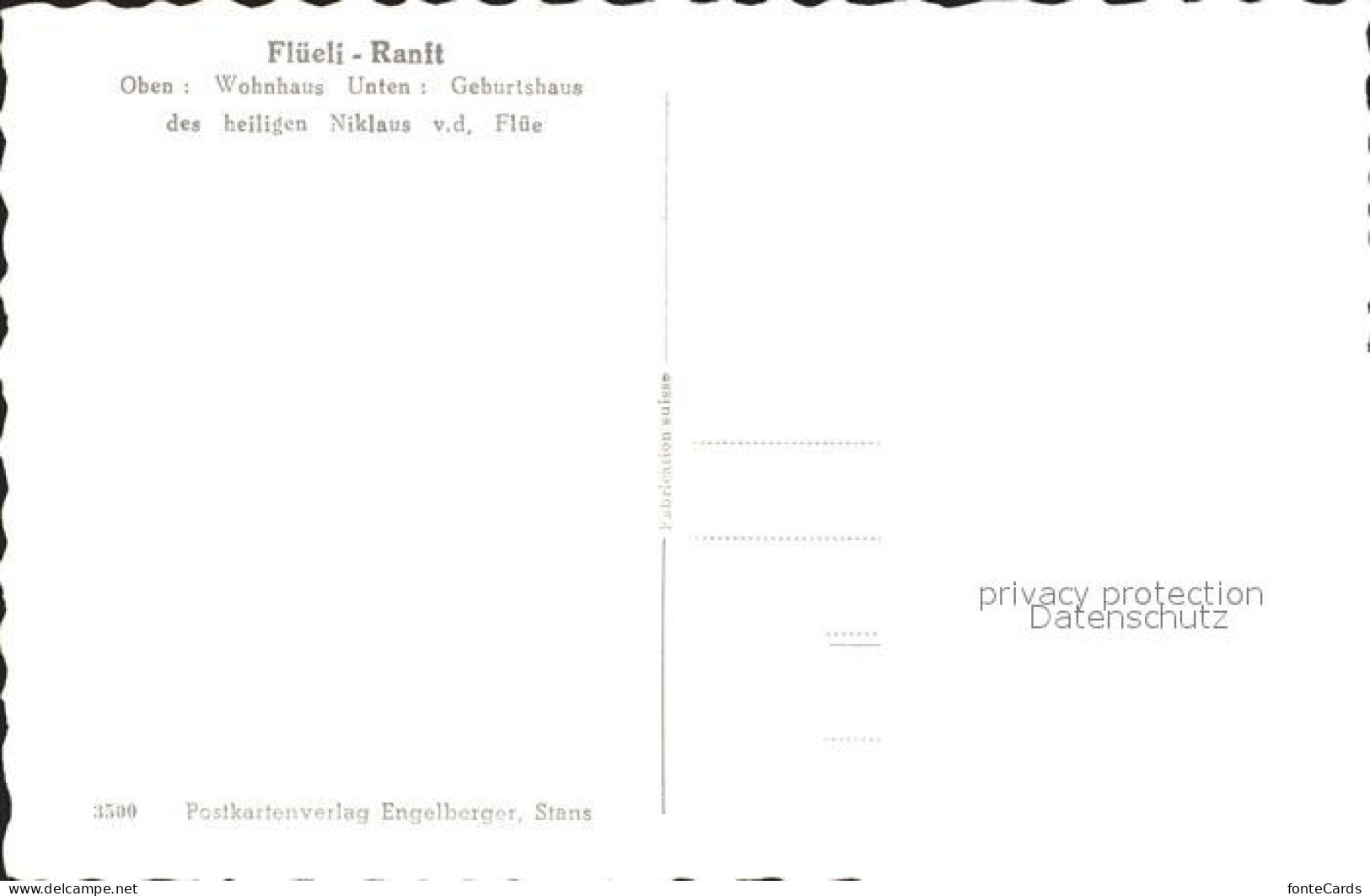 12246893 Flueeli-Ranft Geburtshaus Des Heiligen Niklaus Flueeli-Ranft - Sonstige & Ohne Zuordnung