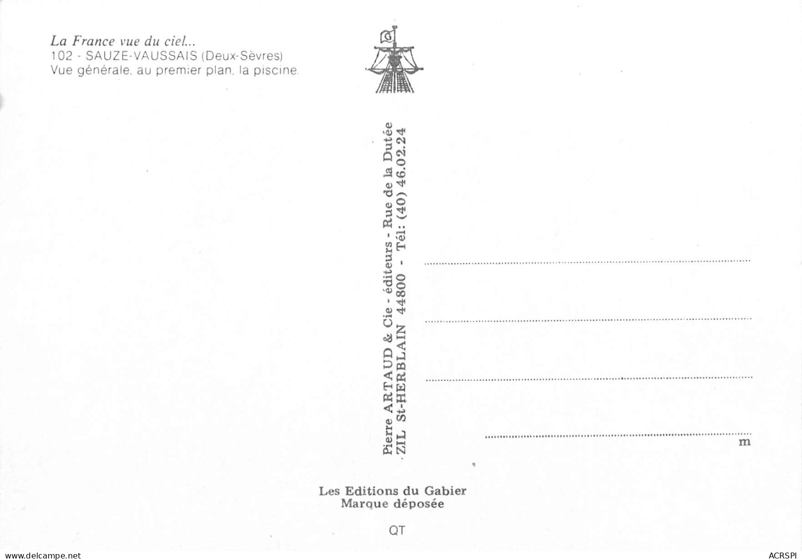 SAUZE VAUSSAIS Vue Générale Et La Piscine  9 (scan Recto-verso)MA2286Ter - Sauze Vaussais