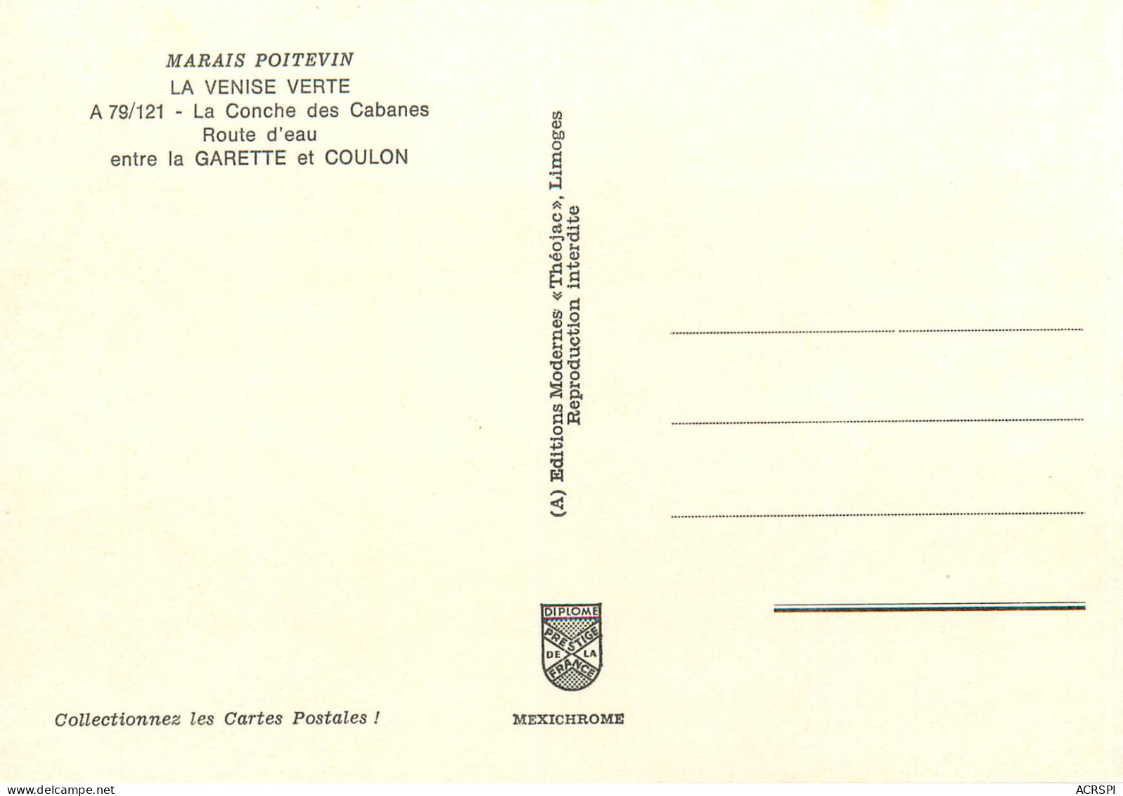 Conche Des Cabannes Entre GARETTE ET COULON DEUX SEVRES 79 Marais Poitevin  47 (scan Recto-verso)MA2286Ter - Niort